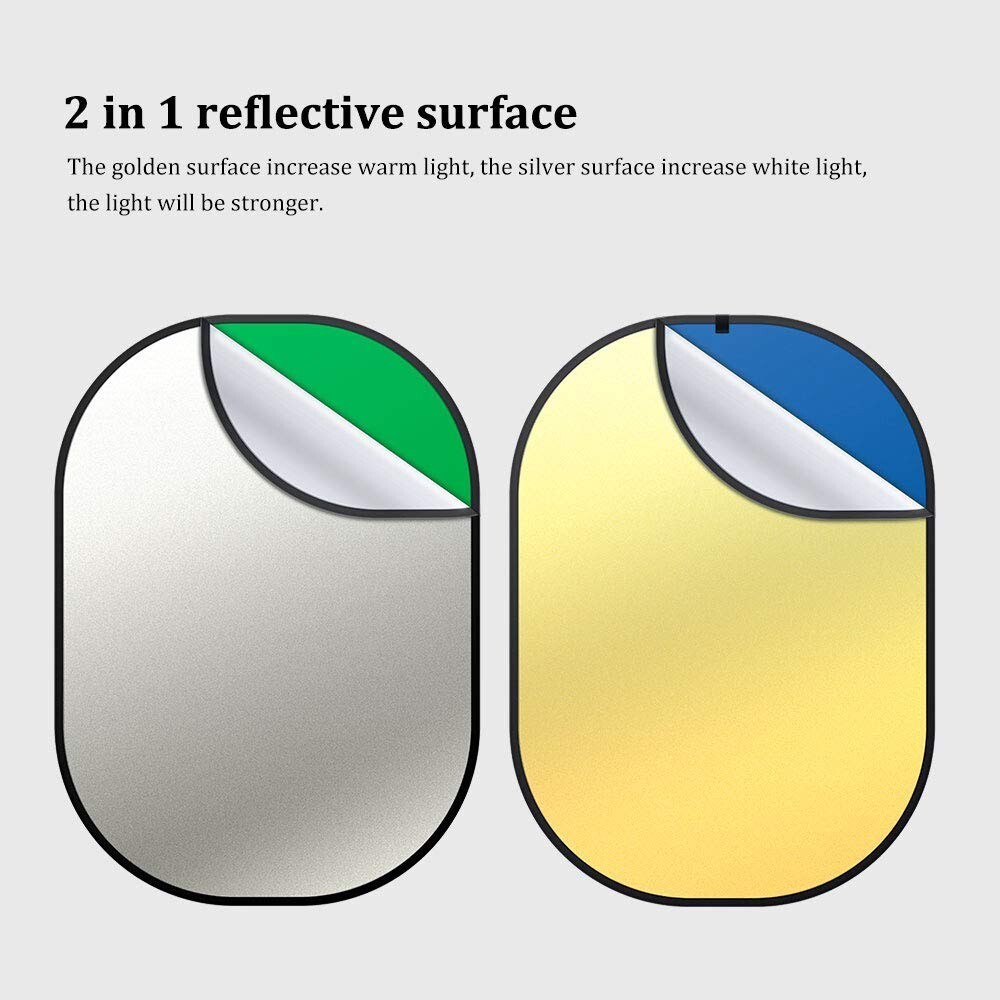 Photography Backdrop, 4 in 1 Collapsible Reversible Background Panel 5×6