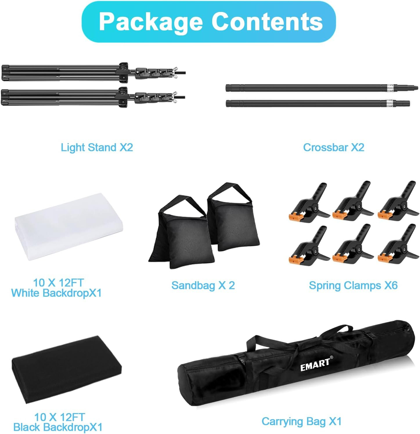 8.5 X 10Ft Background Support System,Professional Photo Backdrop Stand Kit with