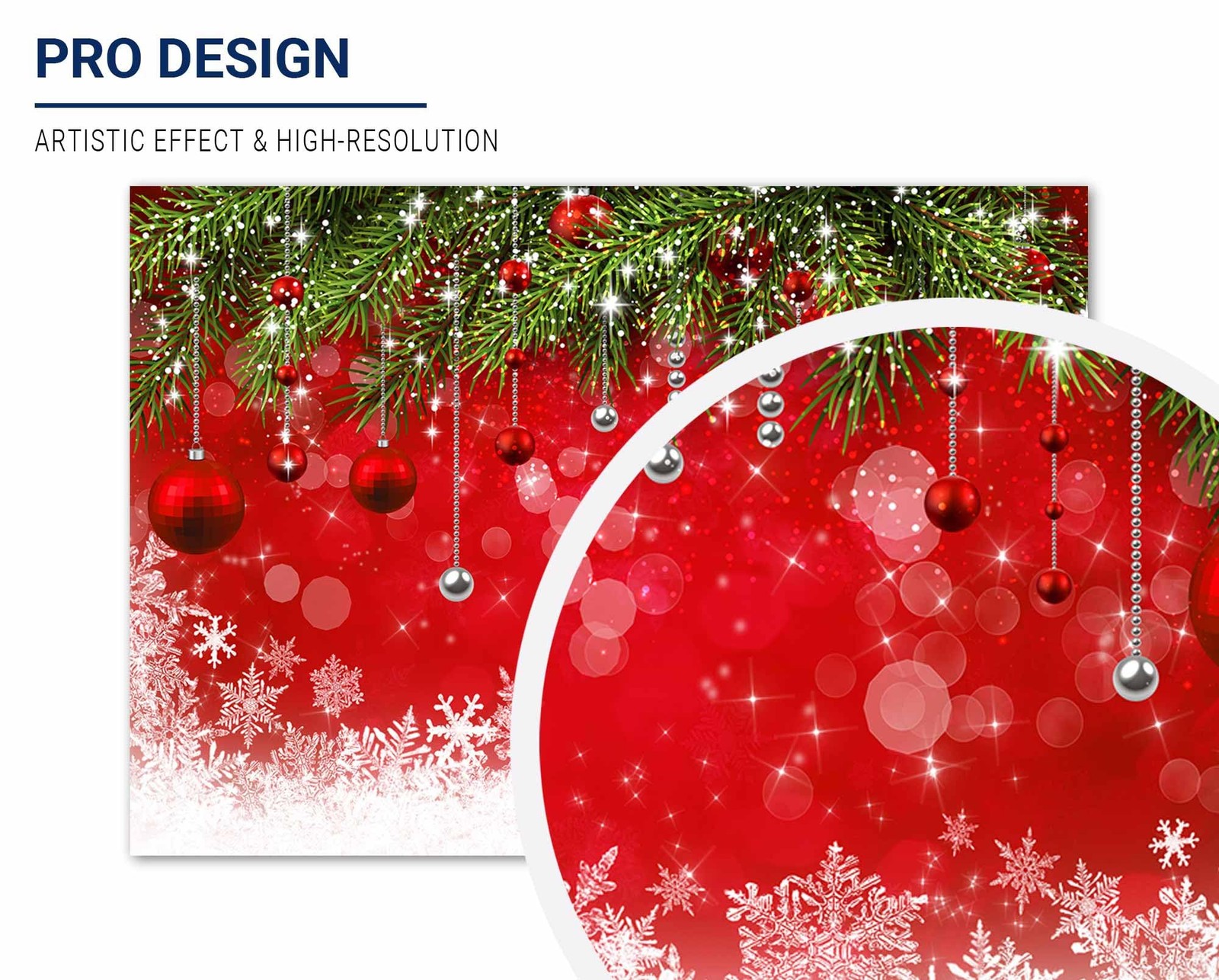 Allenjoy 7x5ft Snowflake Christmas Backdrop for Winter New Year 7’x5′, Red