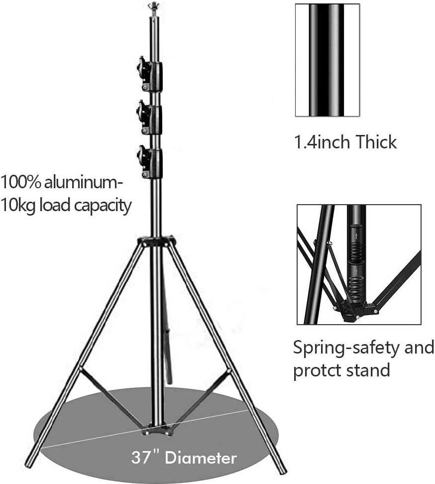 Photo Background Support System with 10 X 10Ft Backdrop Stand Kit,10 X12Ft 100%