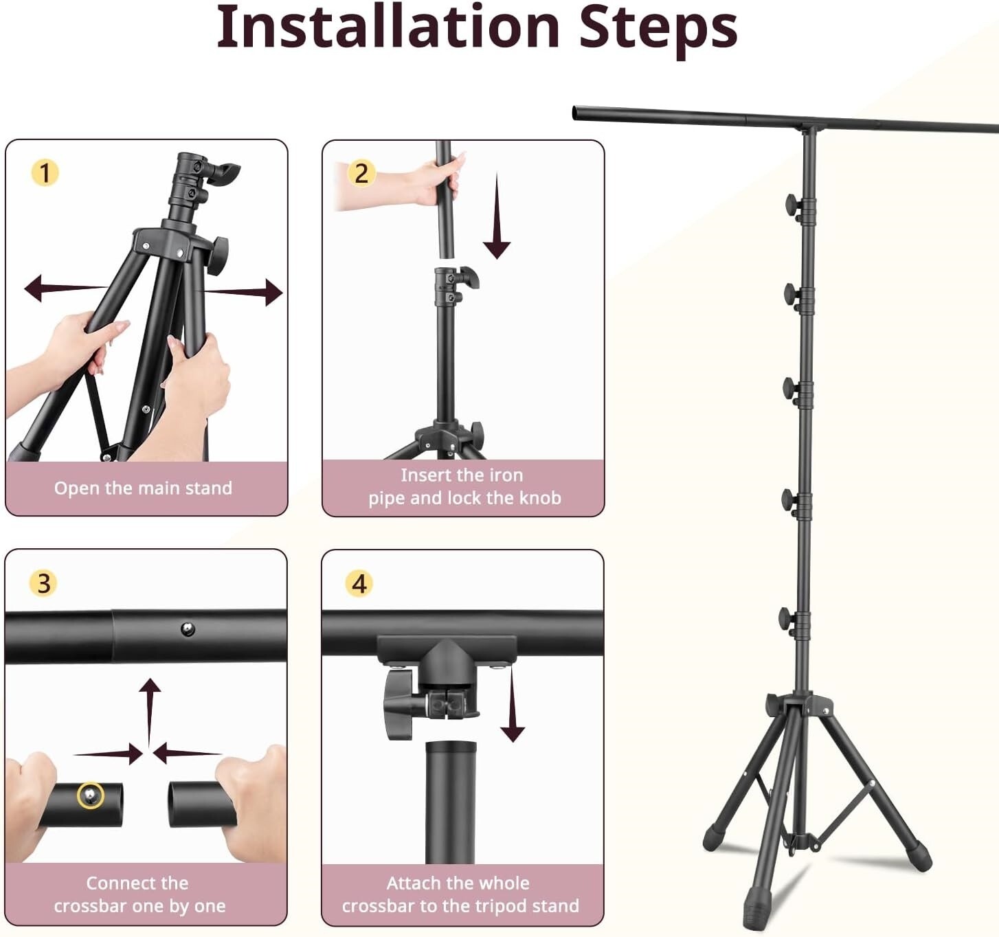 Soporte De Telon De Fondo Para Fiestas Estudio Fotografia 8x5FT Ajustable NEW US