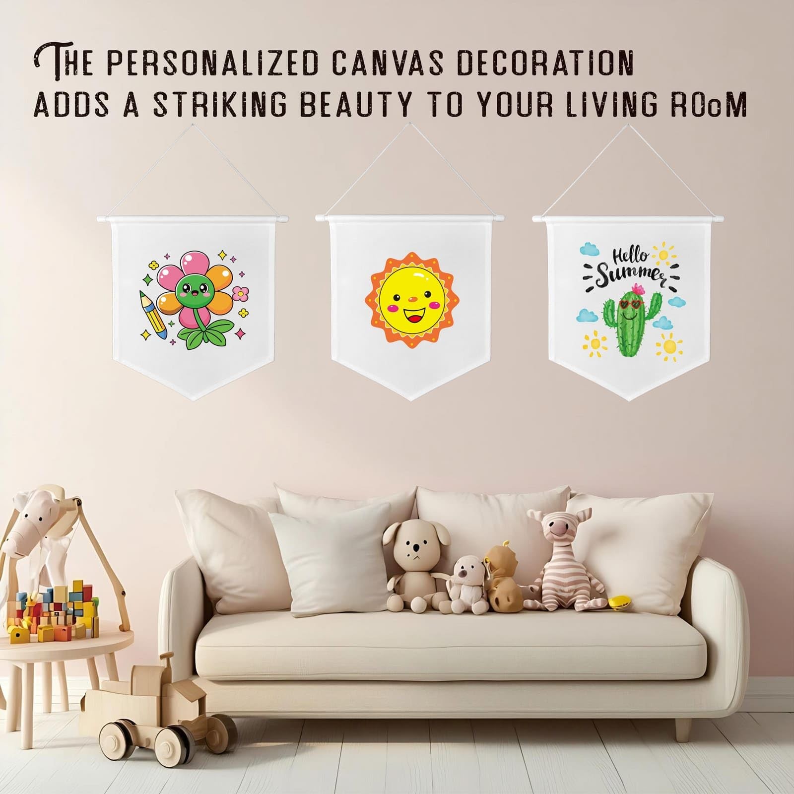 4pcs Blank Canvas Banners 10.82″x11.81″,12oz Fabric Canvas Wall hanging Art f…