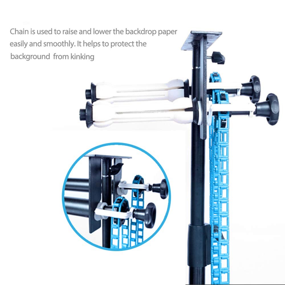 Photography Backdrop Double Roller Wall Mounting Manual Background Support Sy…