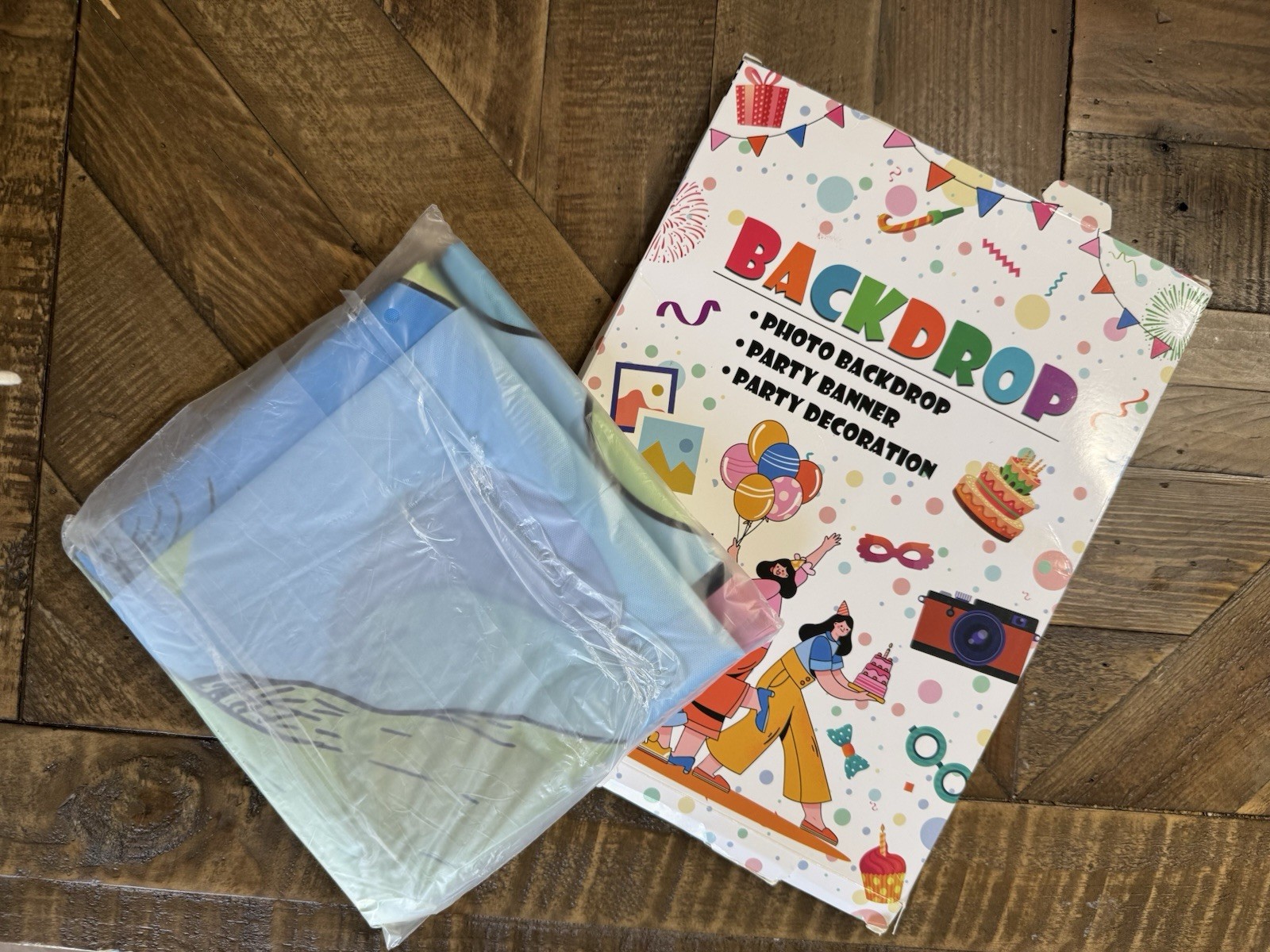 Oh, The Places You’ll Go! Cartoon Polyester Foldable Backdrop 5.9ft x 3.6ft