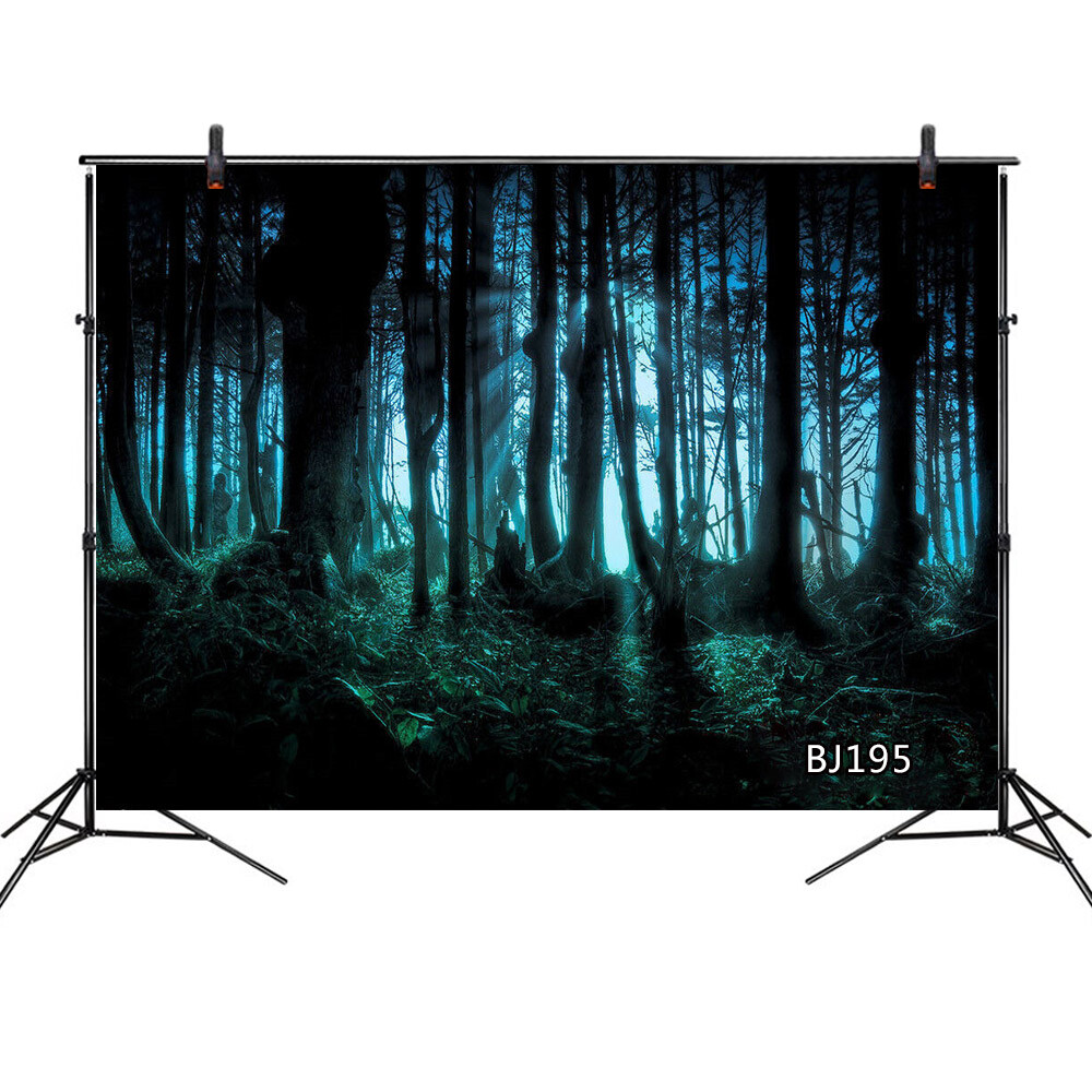Halloween Spooky Forest Backdrop Horror Night Photo Background Studio Props