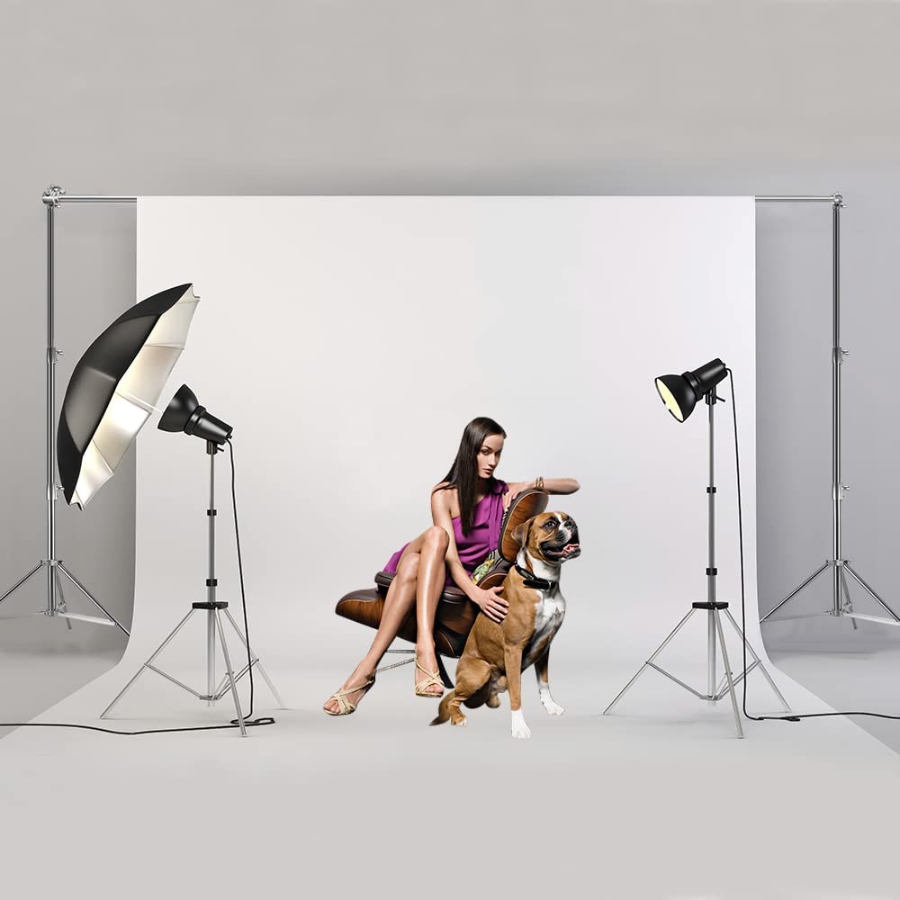 Stainless Steel Backdrop Stand 9.5ftx10ft Photo Stand for Backdrop Video Adju…