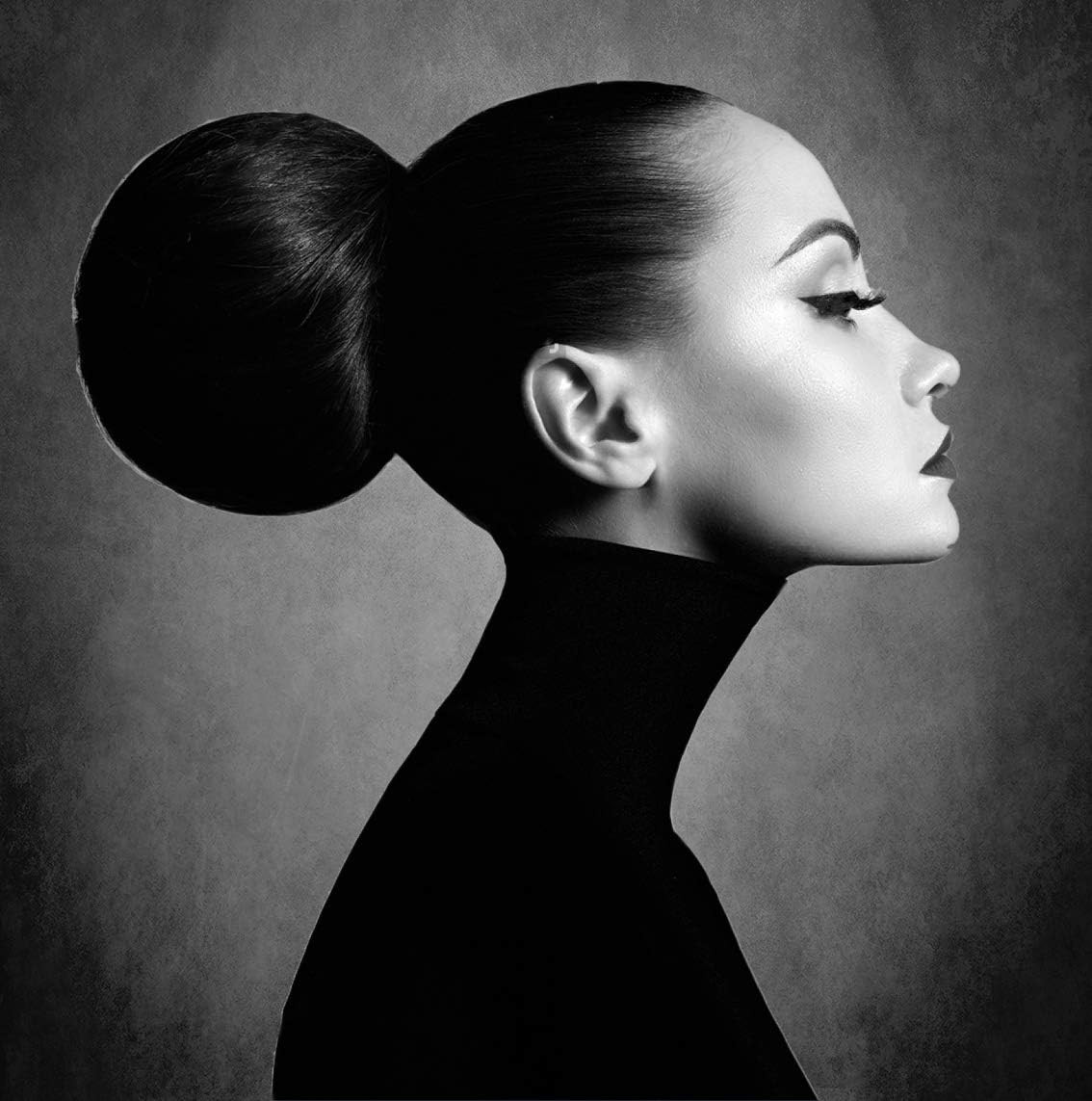 Black Abstract Portrait Backdrop Gray Solid Color Photography Background 5x7FT