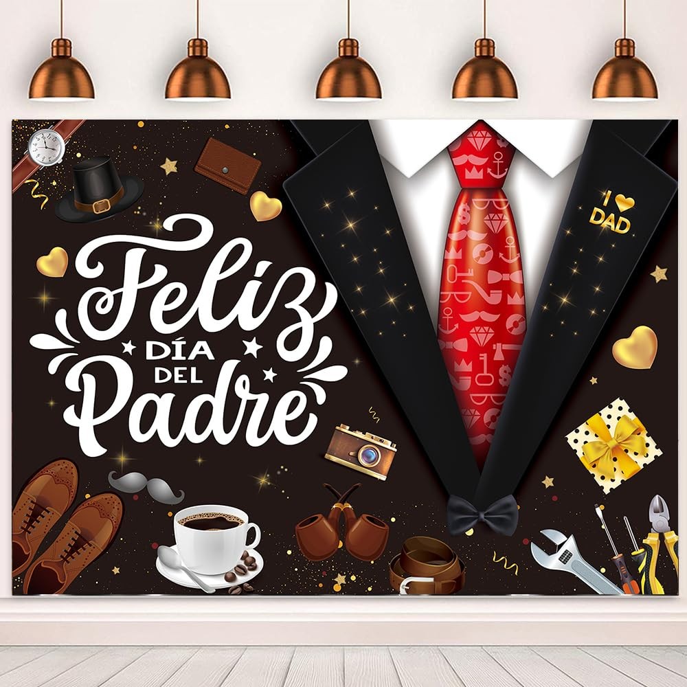 Feliz Día Del Padre Banner Backdrop 7x5FT Mexico Father’s Day Photography Backdr