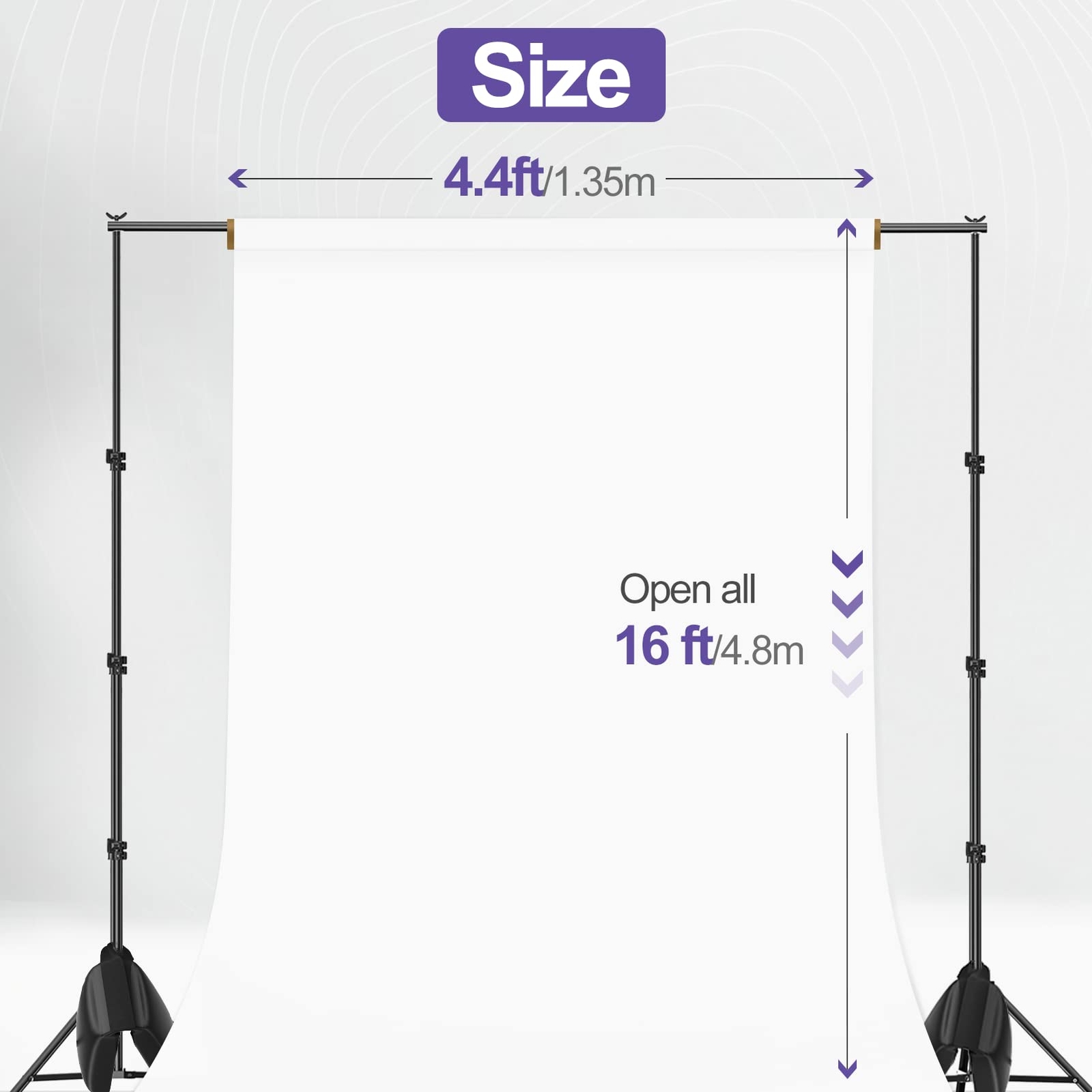 White Matte Seamless Photography Background Paper for Photoshoot, 56 Inch x 13Ft