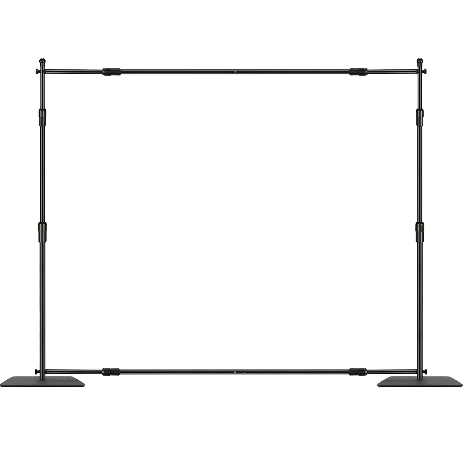 10ftx10ft Pipe and Drape Kit Steel Base, Adjustable, 2 Clamps, Carry Bag