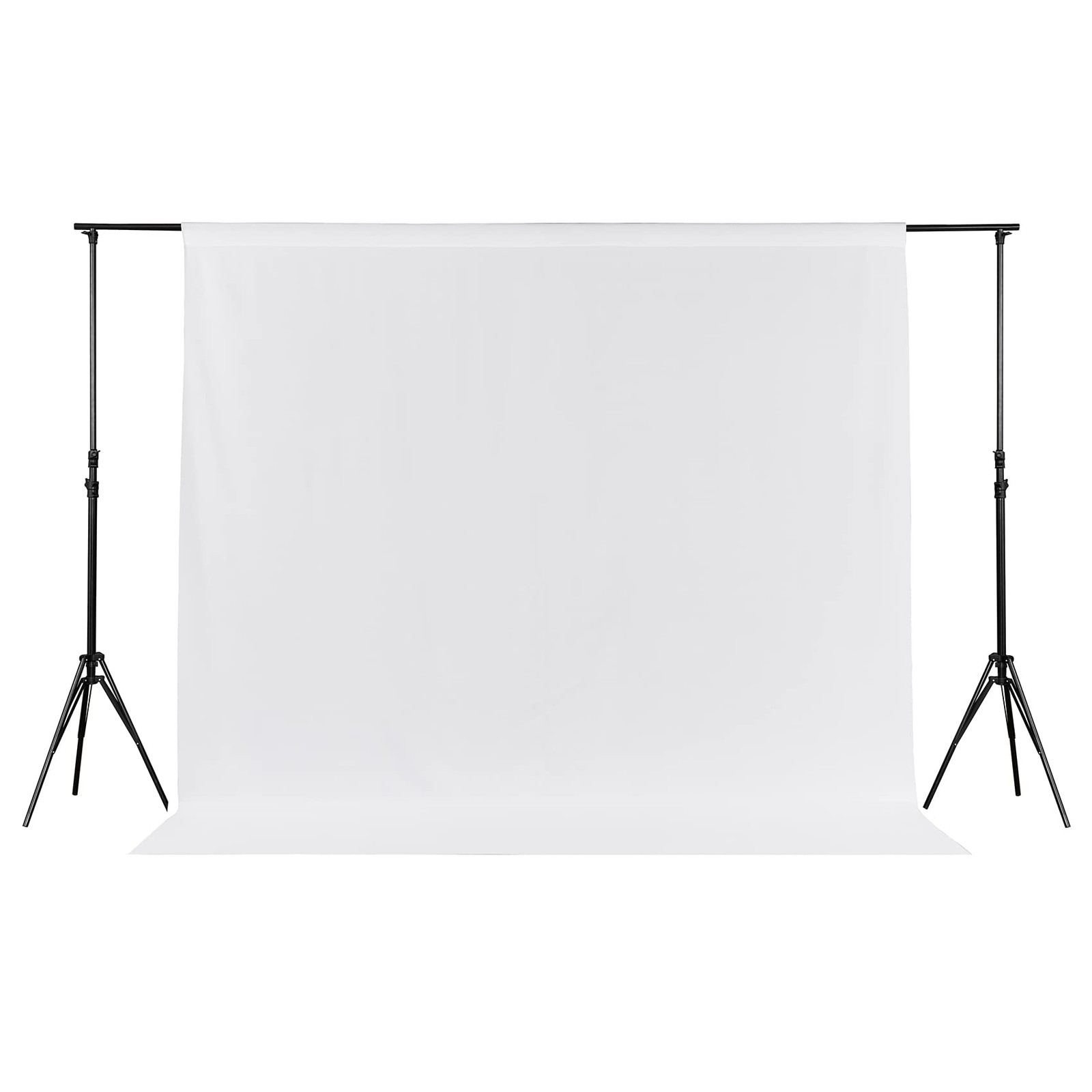 7x10Ft White Photography Backdrop Foldable Screen for Photoshoot Zoom Meeting