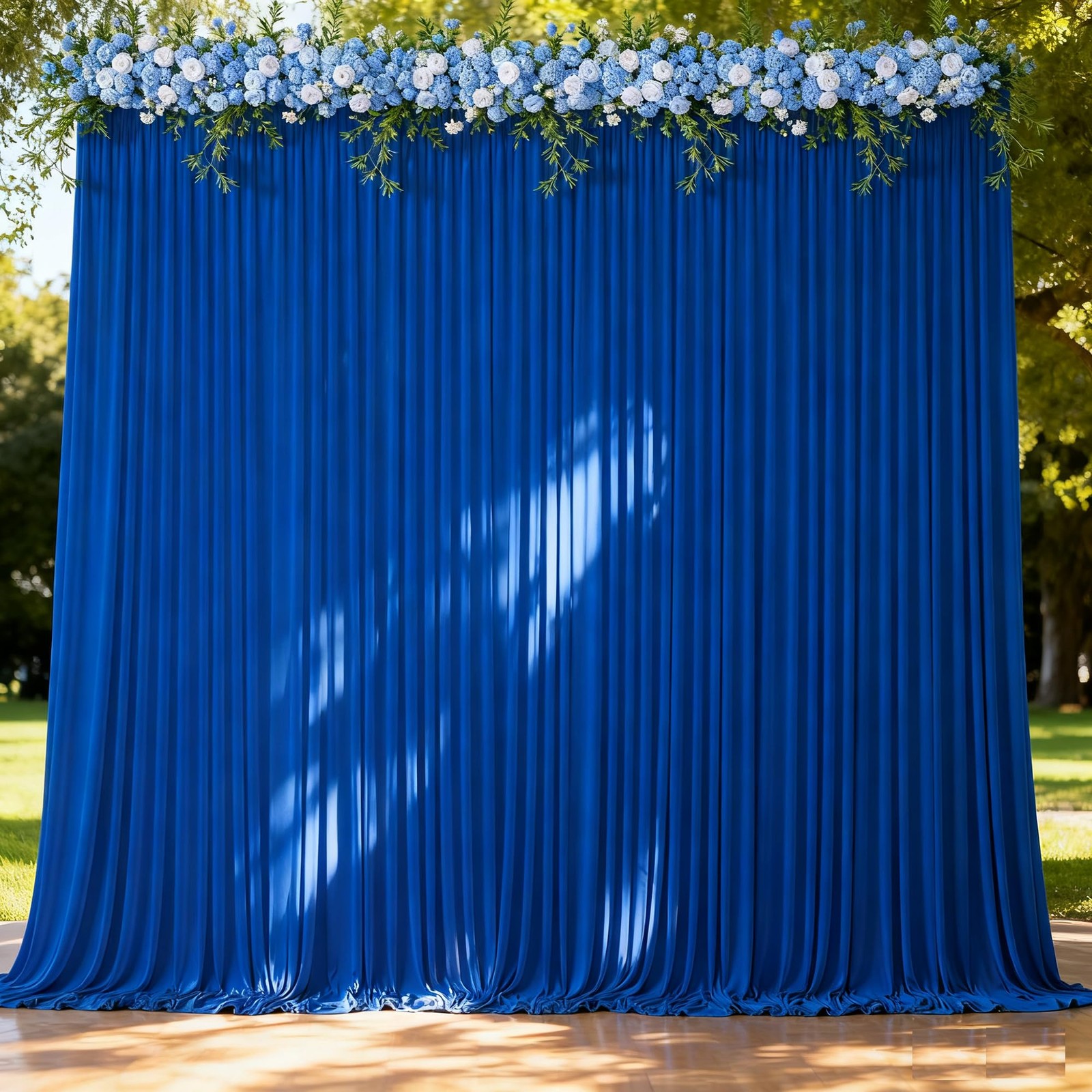 10ftx10ft Royal Blue Backdrop Curtains 2 Panels for Parties Wrinkle Free Blue…