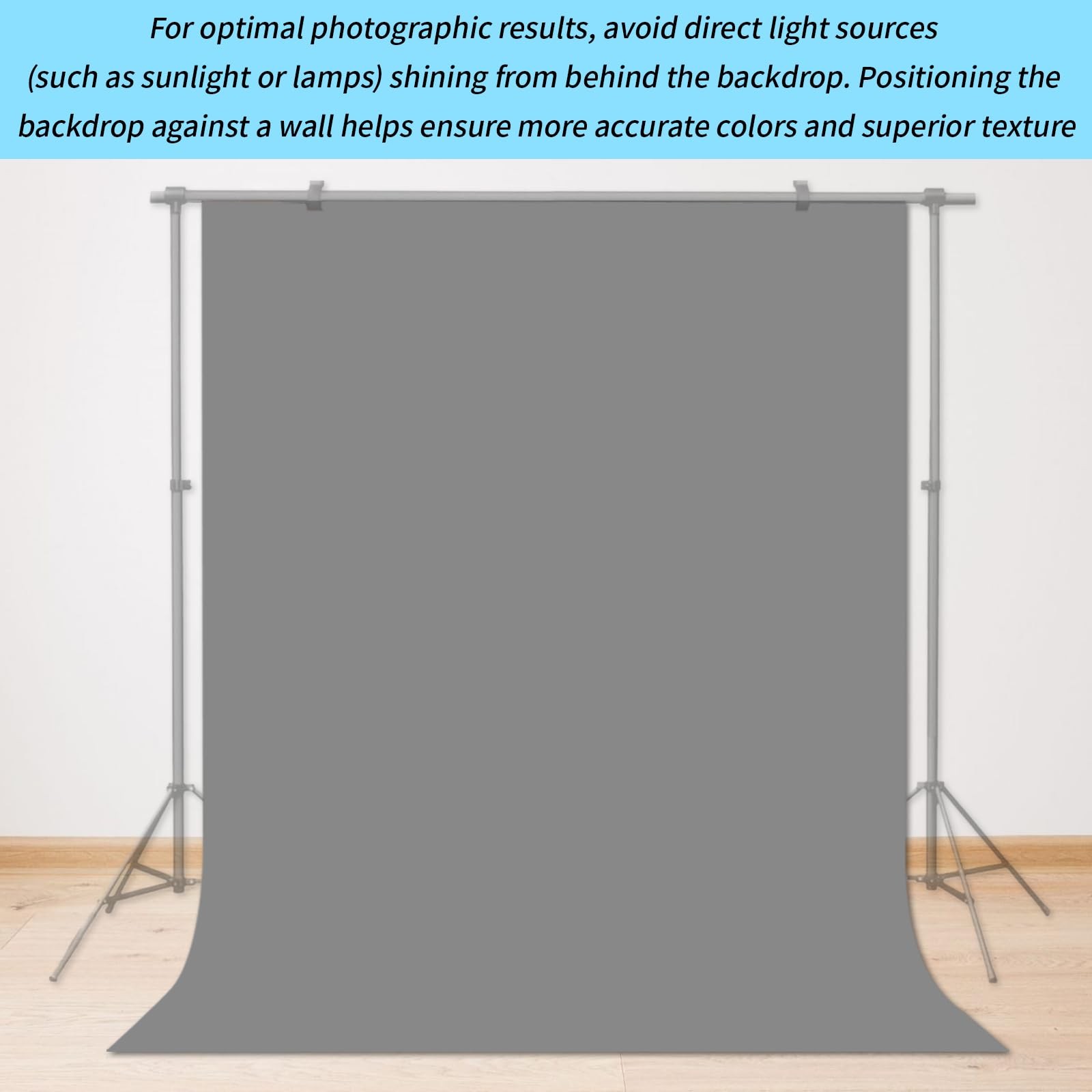 Grey Backdrop Photography Photobooth Professional Curtain Studio Portrait 8x10FT