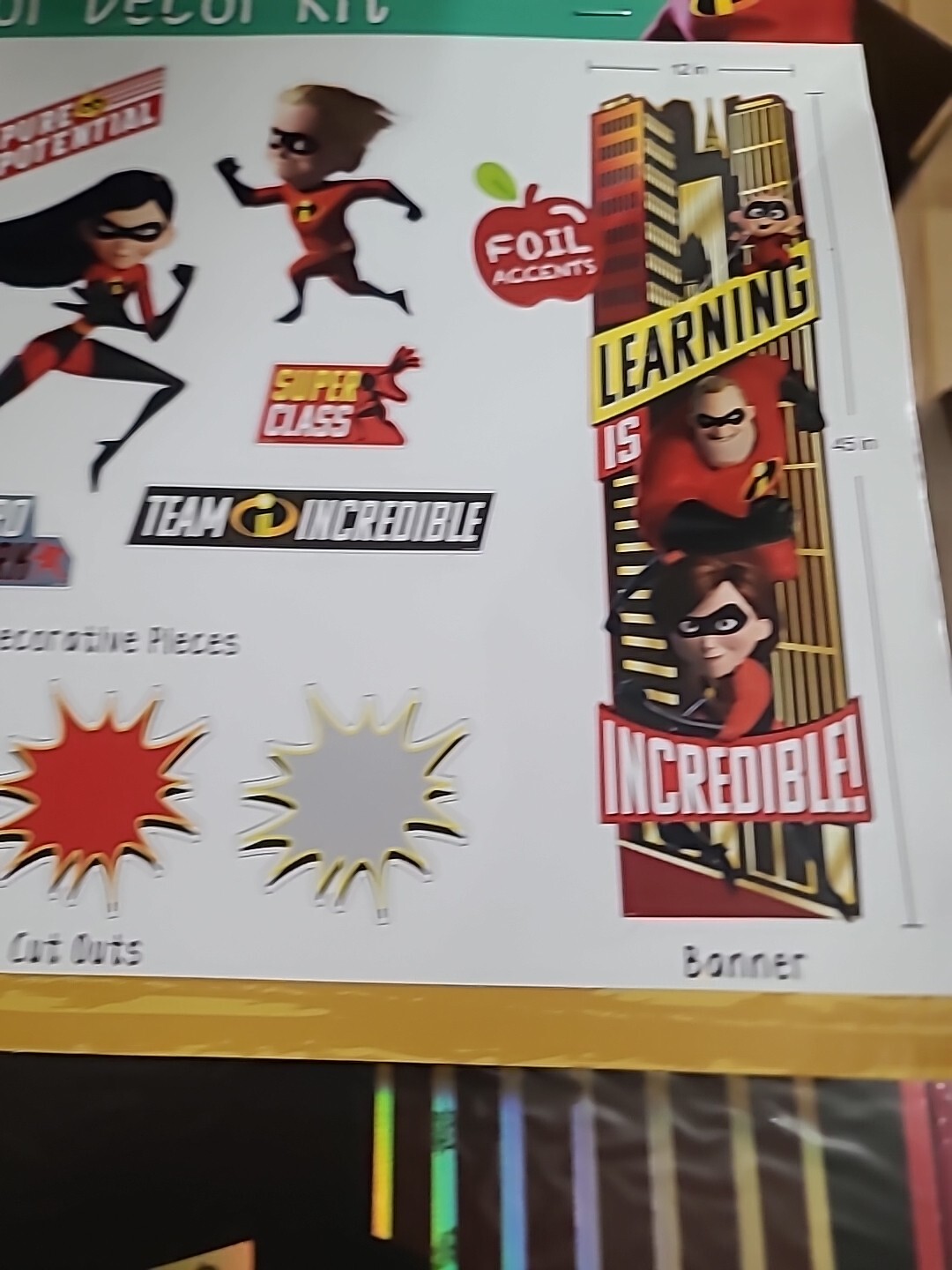 Eureka Disney Pixar The Incredibles Classroom Decoration Door Poster Kit, 33p…