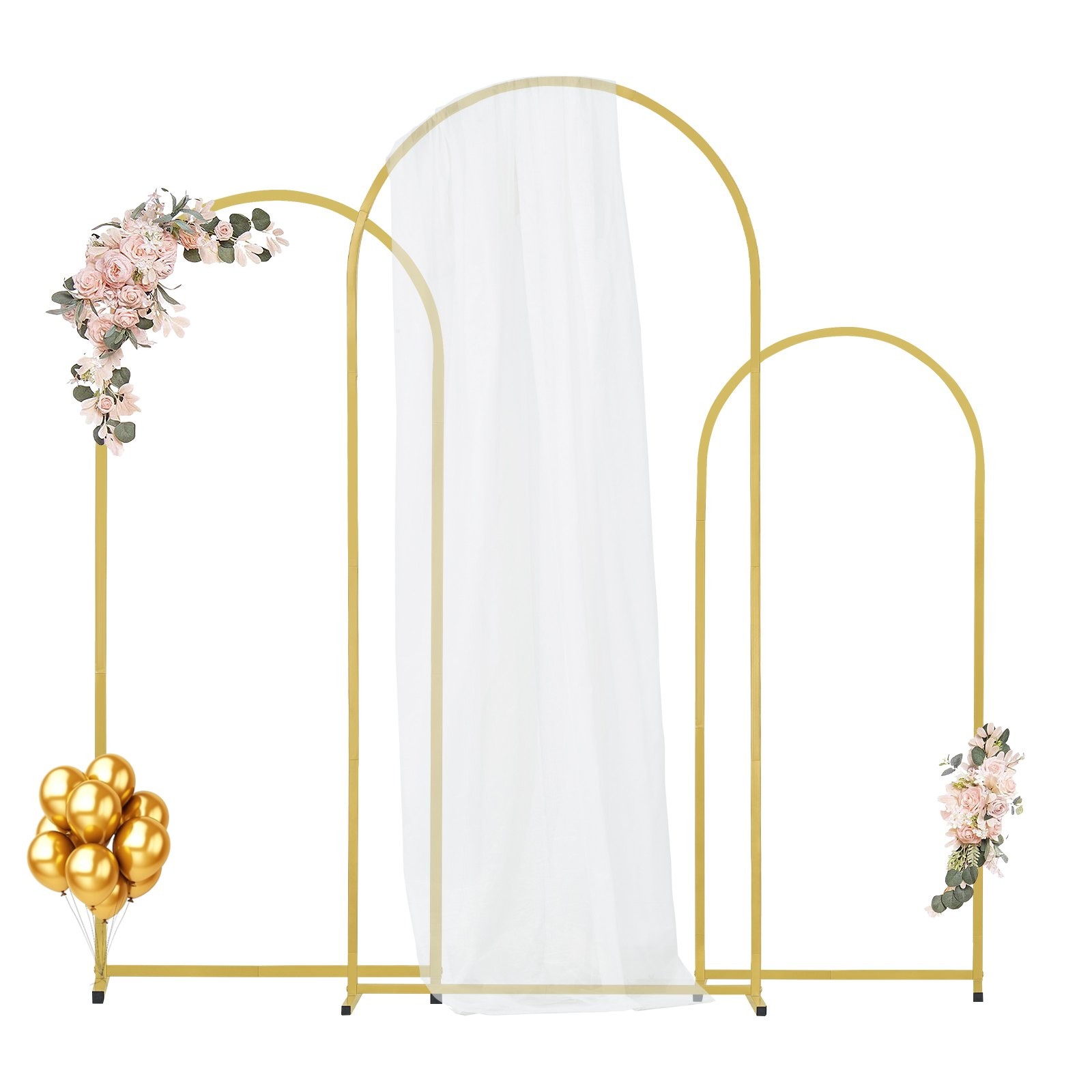 Metal Arch Backdrop Stand Set Of 3 Stand With Case Connection For Wedding