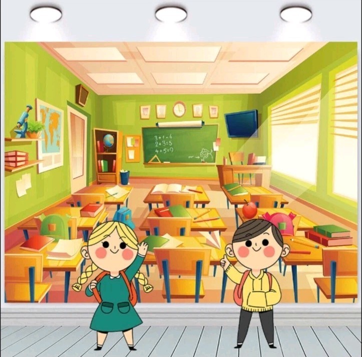 Classroom Theme Photography Backdrop Welcome Back to School Classroom Background