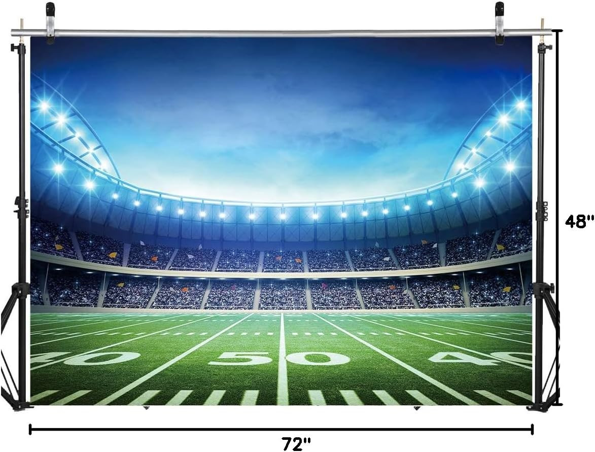 Football Field Backdrop Super Backdrops for Photography Sports Themed Party Deco