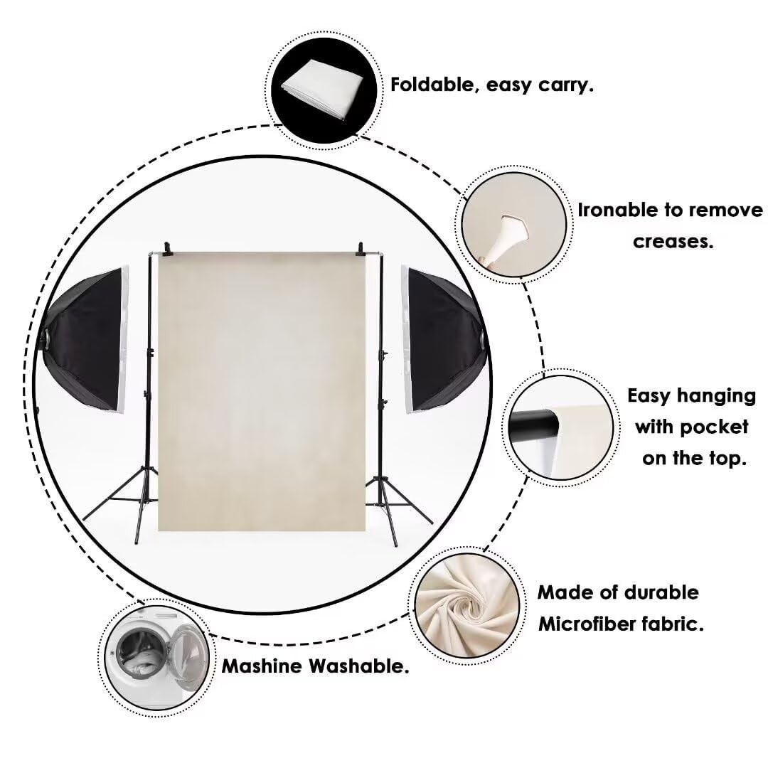 Modern Style Arch Wall Backdrop Wedding Photography Beige Arch 7x5ft