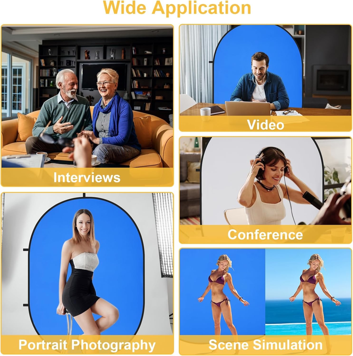 Collapsible Pop-Up Backdrop Self-Tape Auditions Professional Headshots Video