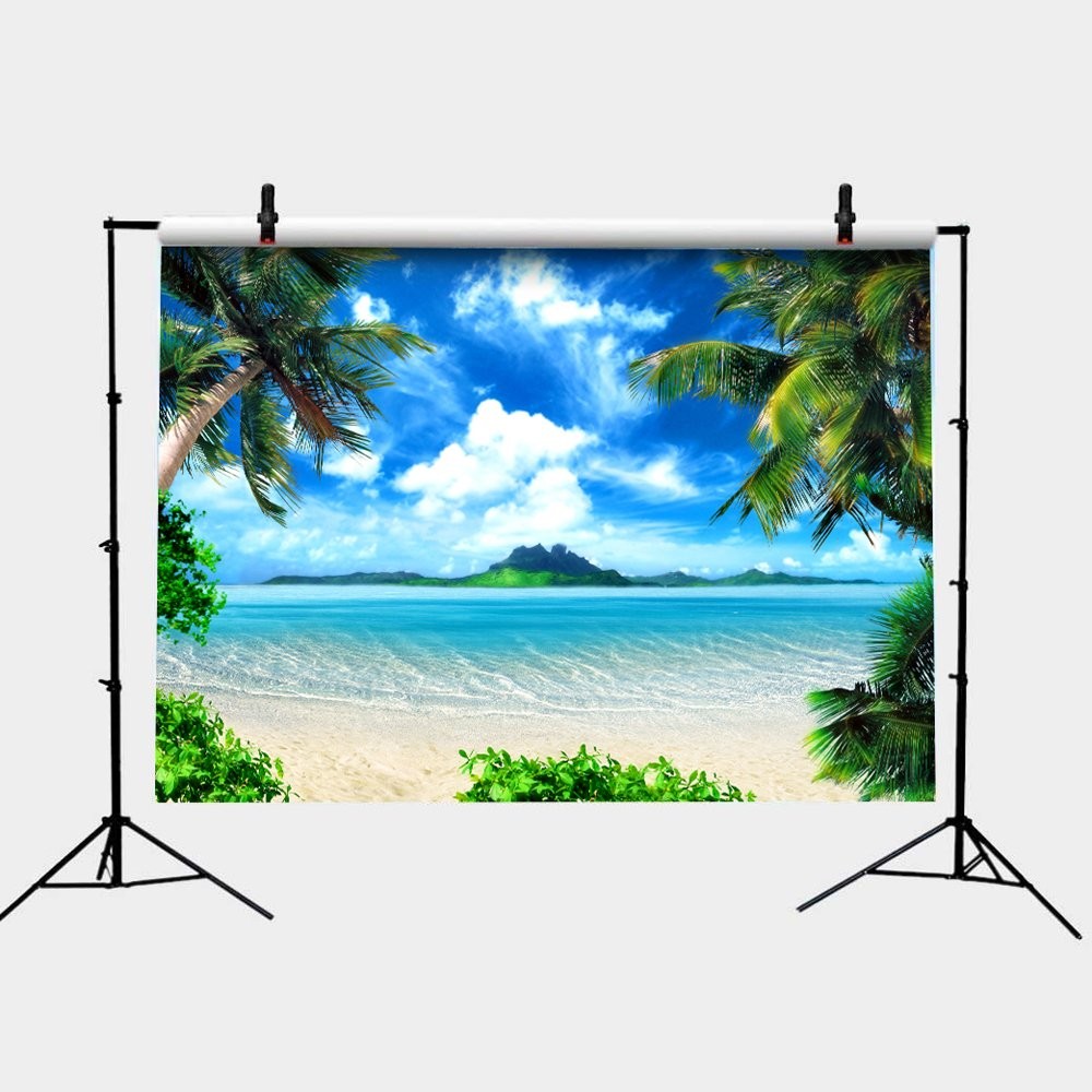 7x5ft Vinyl Tropical Ocean Sea Beach Photography Photo Booth Backdrop