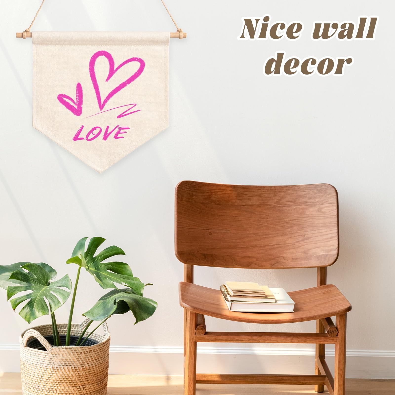 3 PCS Blank Canvas Banner for Wall Decor, Hanging Canvas Flag Pin Banners for…