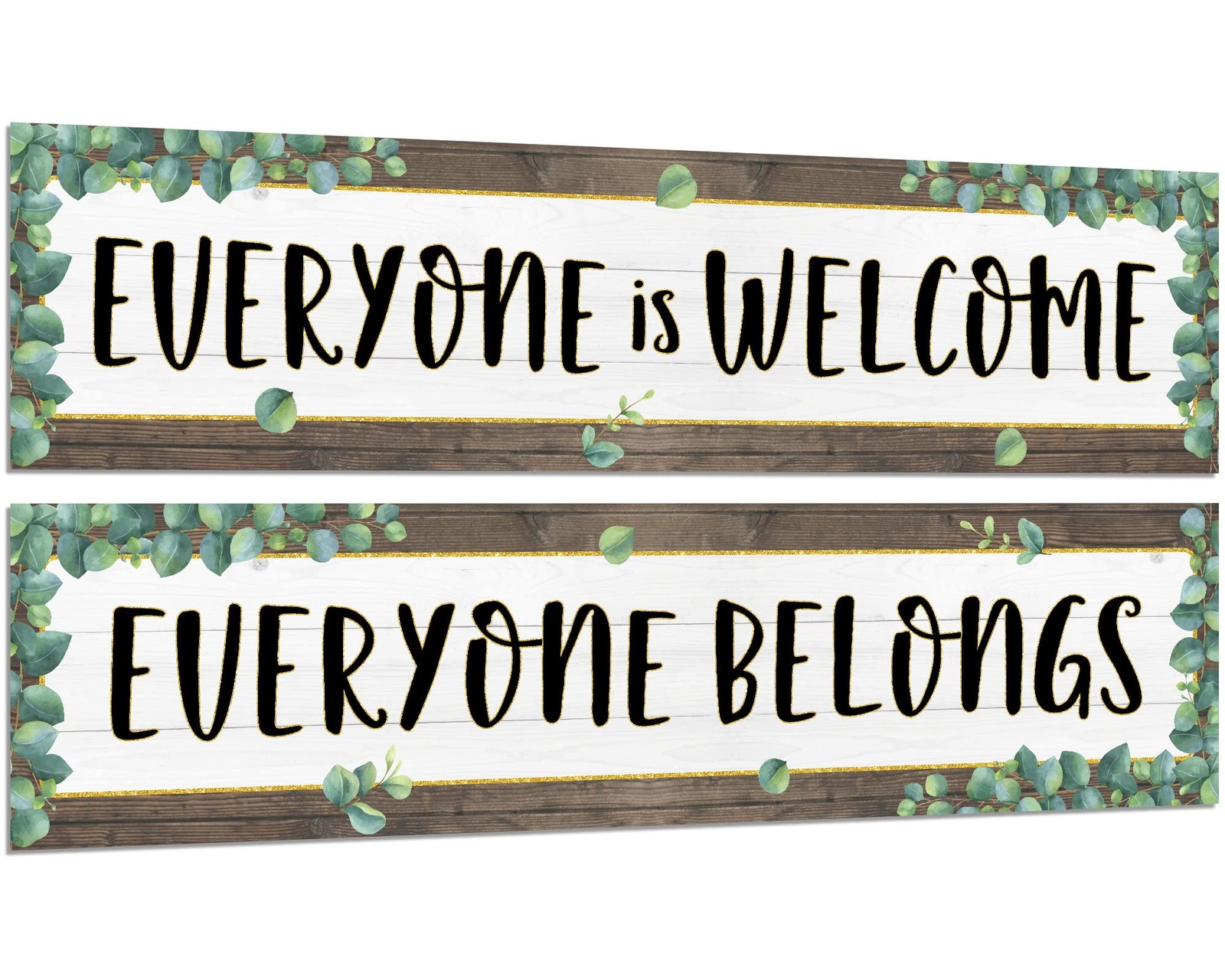 2 Pack Classroom Decorations Welcome Banner Bulletin Board Decor Poster Eucal…