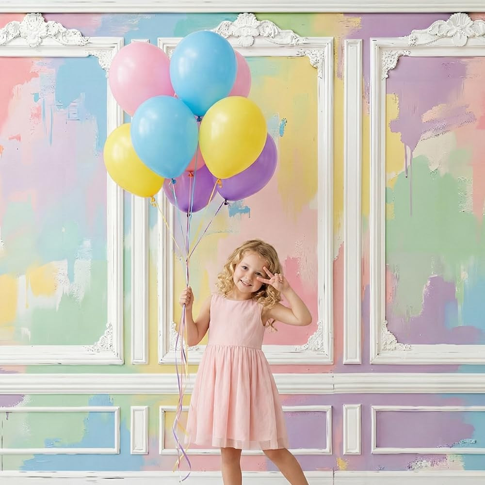 Colorful Classic Wall Backdrops Indoor Color Painting Style Photo Background Por