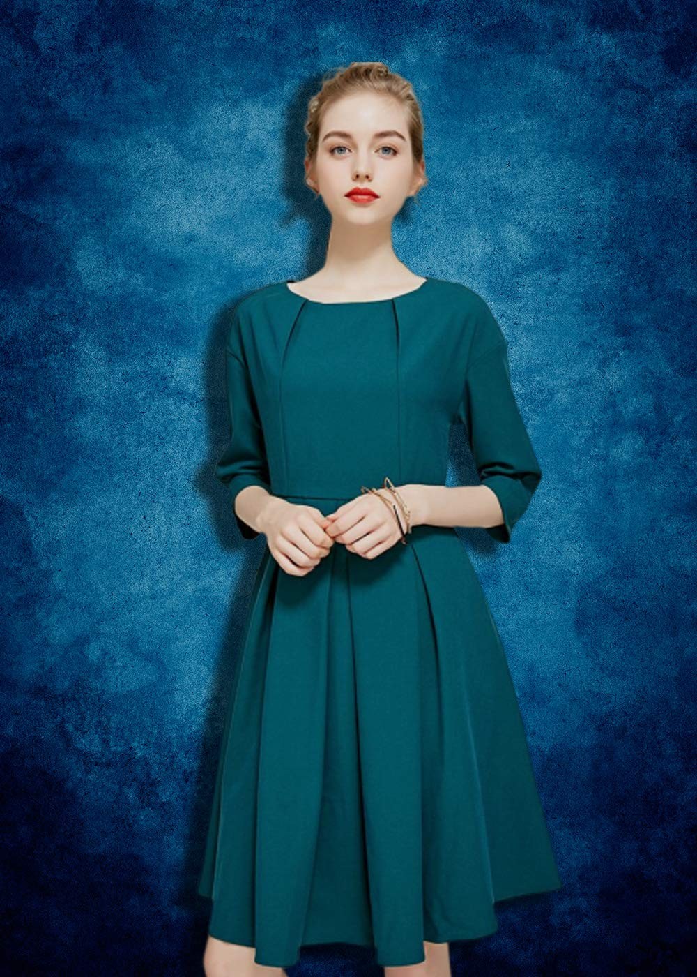 8x8ft Retro Art Blue Portrait Backdrop Graduation Photo Prop PGT030E Vinyl