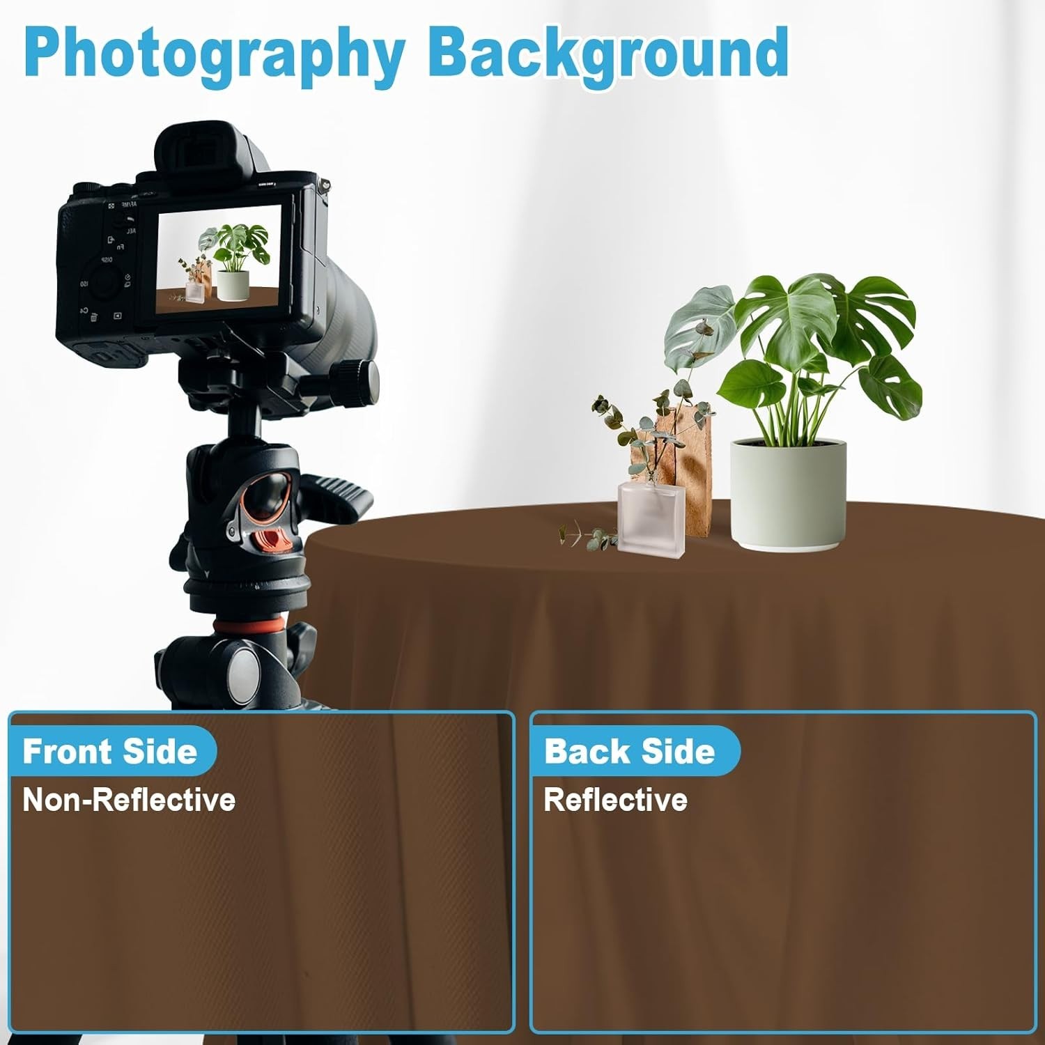 Versatile 5x7FT Brown Backdrop for Weddings, Parties, and Product Photography