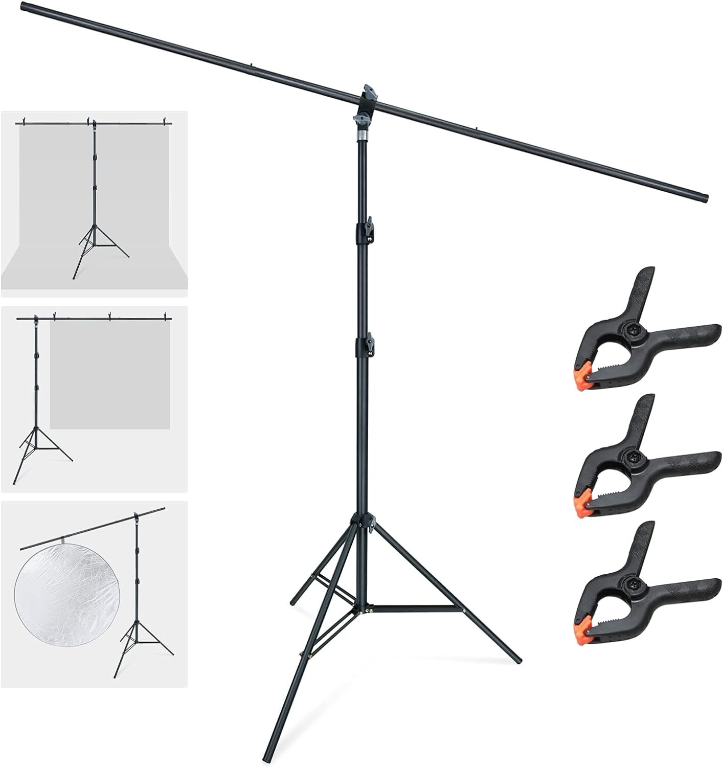 LINCO Photo T-Shape Backdrop Stand Background Backdrops Support Kit – 4197T