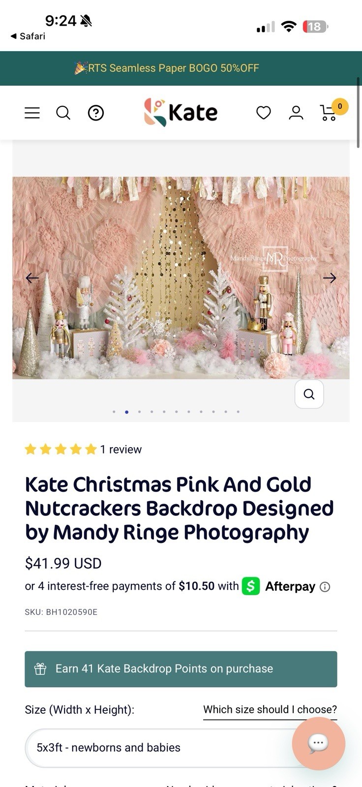 Kate Christmas Backdrop 7×5 Cloth Winderland Winter Wonderland