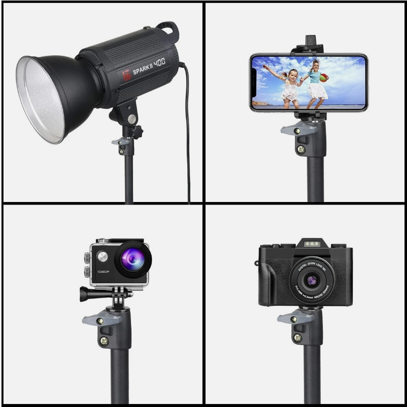 Fodoto 6 Ft / 1.7m Reverse Folding Stand – Video Photo Light Selfie Support