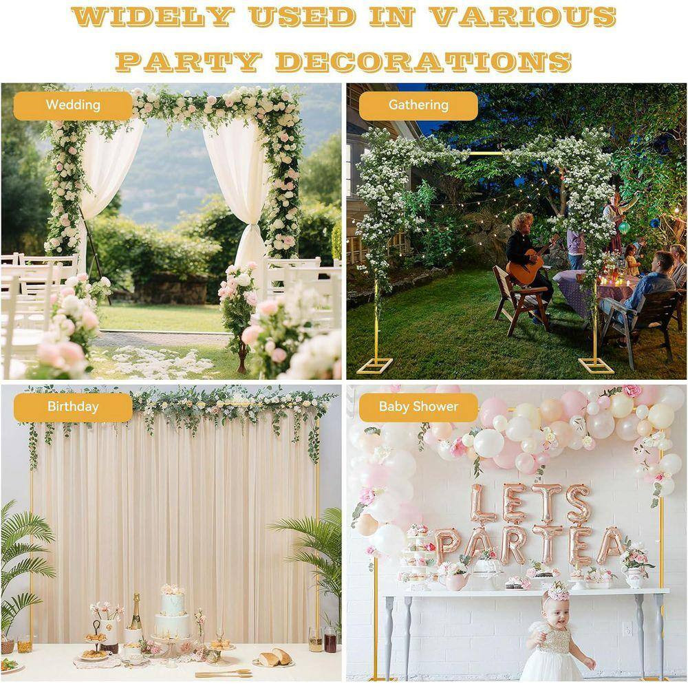 78.73 In. X 78.73 In. Square Arch Backdrop Stand Heavy Duty Metal Frame Balloon