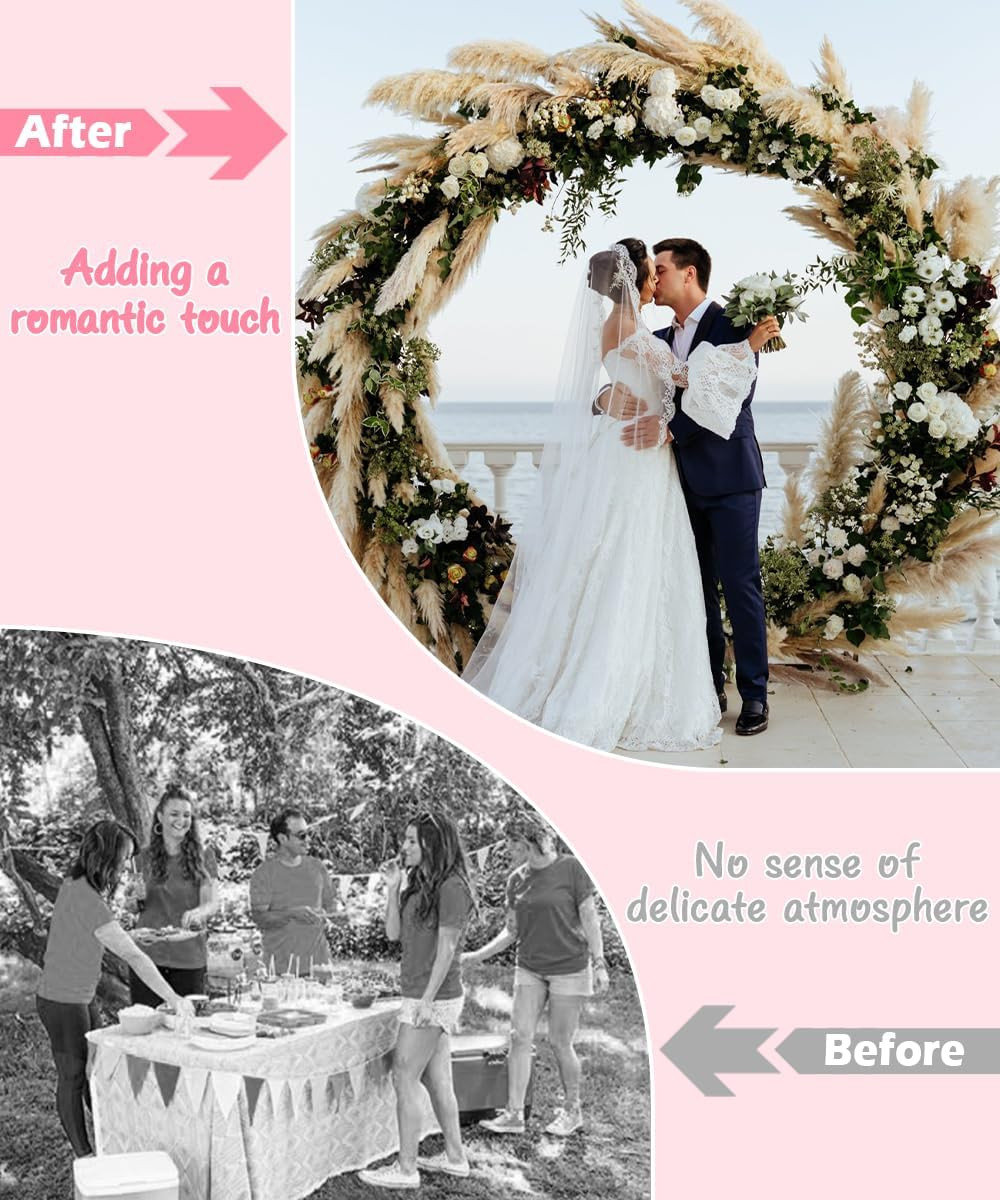 Metal Arch Backdrop Stand 8Ft Wide 7Ft High, Wedding Arch Frame for Wedding Deco