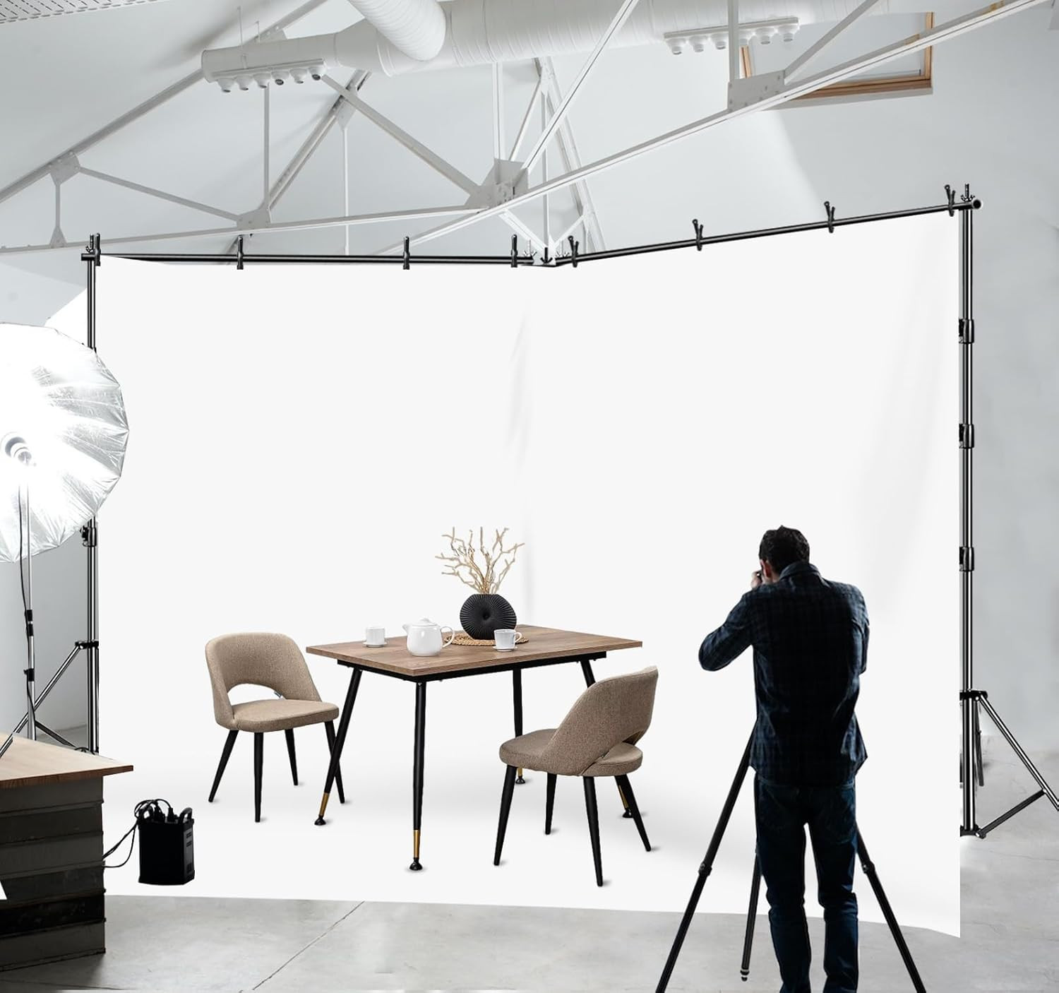 Photo Video Studio 20Ft (Wide) X 10Ft (Tall) Heavy Duty Adjustable Width & Lengt