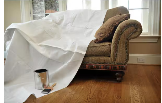 Double Guard 10 Ft. X 4 Ft. White Non-Woven Dropcloth