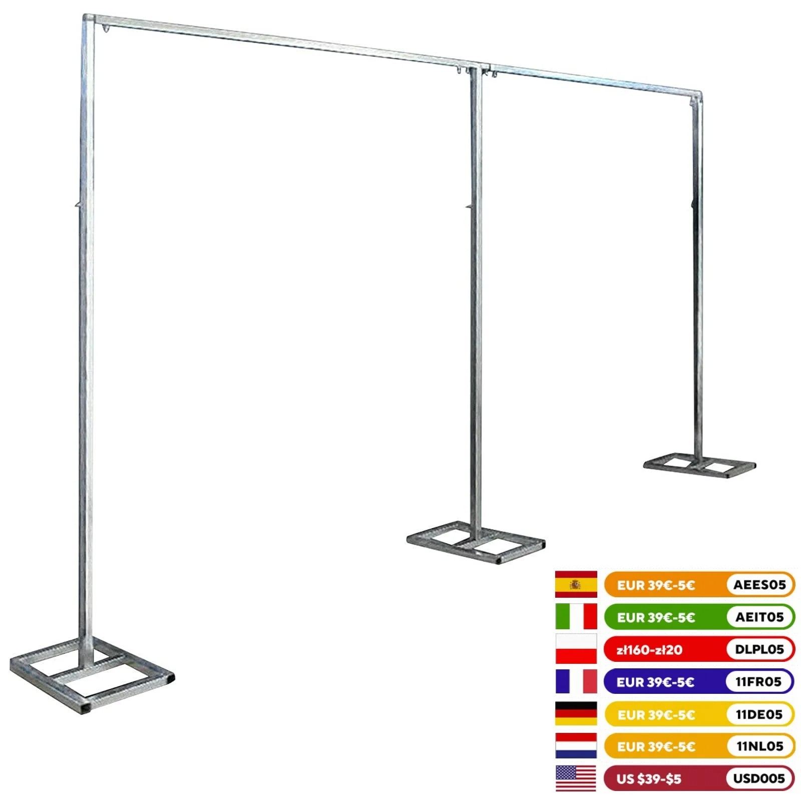 10x20Ft Wedding Backdrop Stand Heavy Duty Pipe Kit Curtain Frame Photography