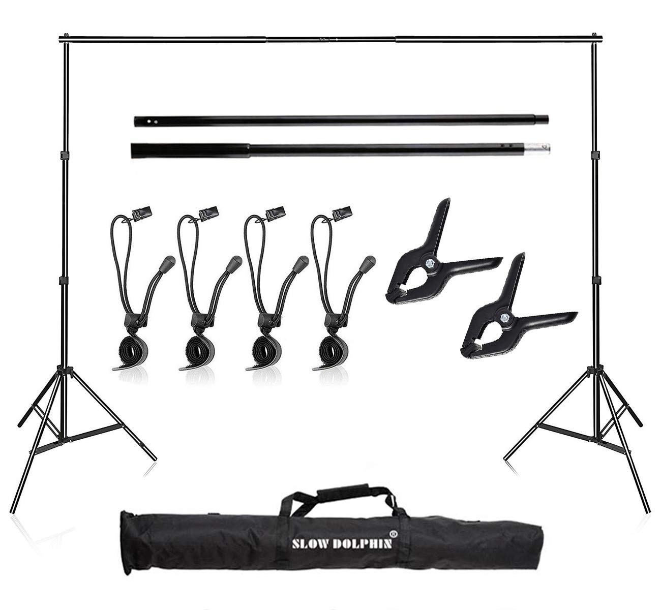 Photo Video Studio 10x7ft(WxH) Adjustable Backdrop Support System Kit Backgro…