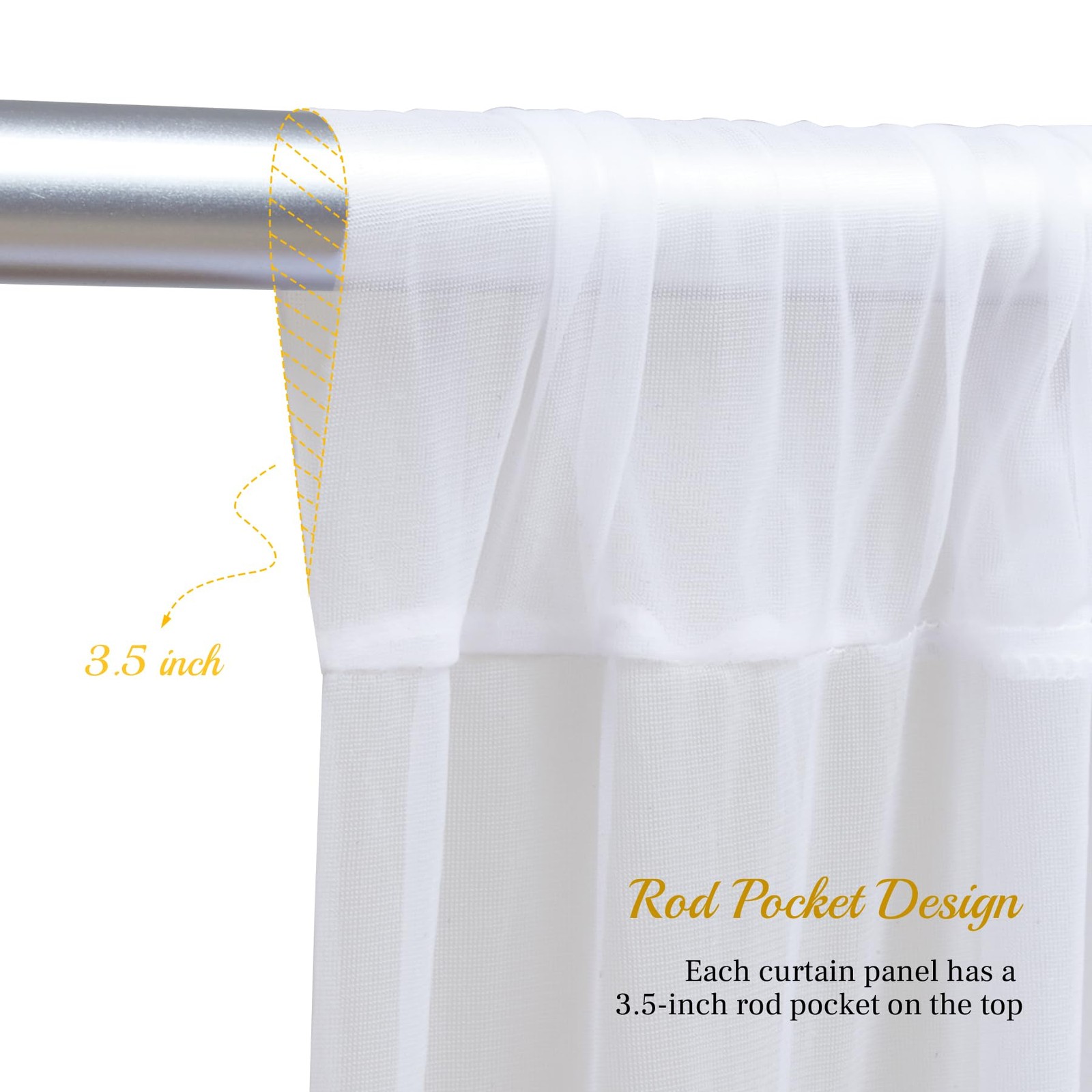 10×8 Ft White Tulle Sheer Backdrop Curtain Drape With String Light Party