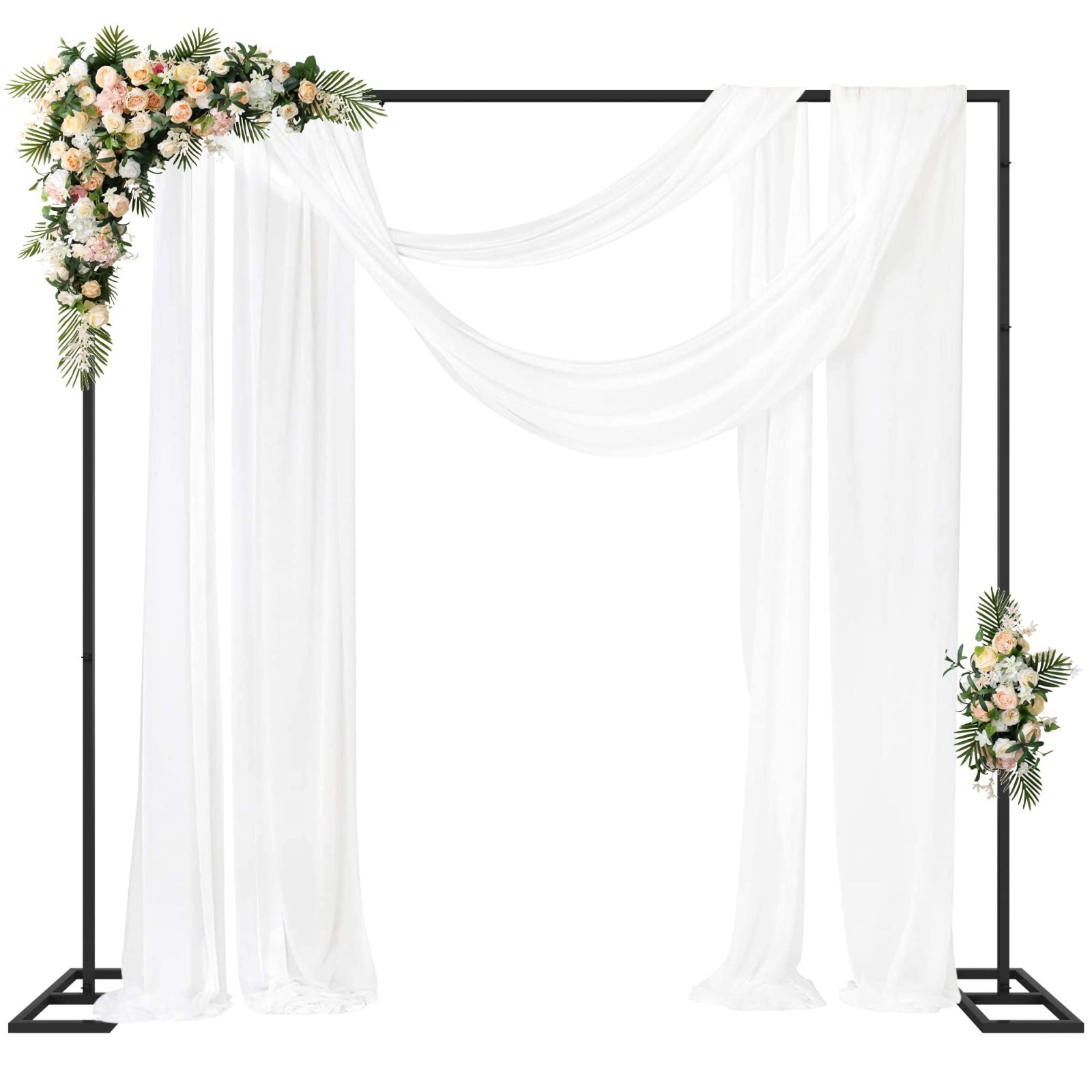 8.2FT x 8FT Backdrop Stand Heavy Duty with Base, black Portable Adjustable