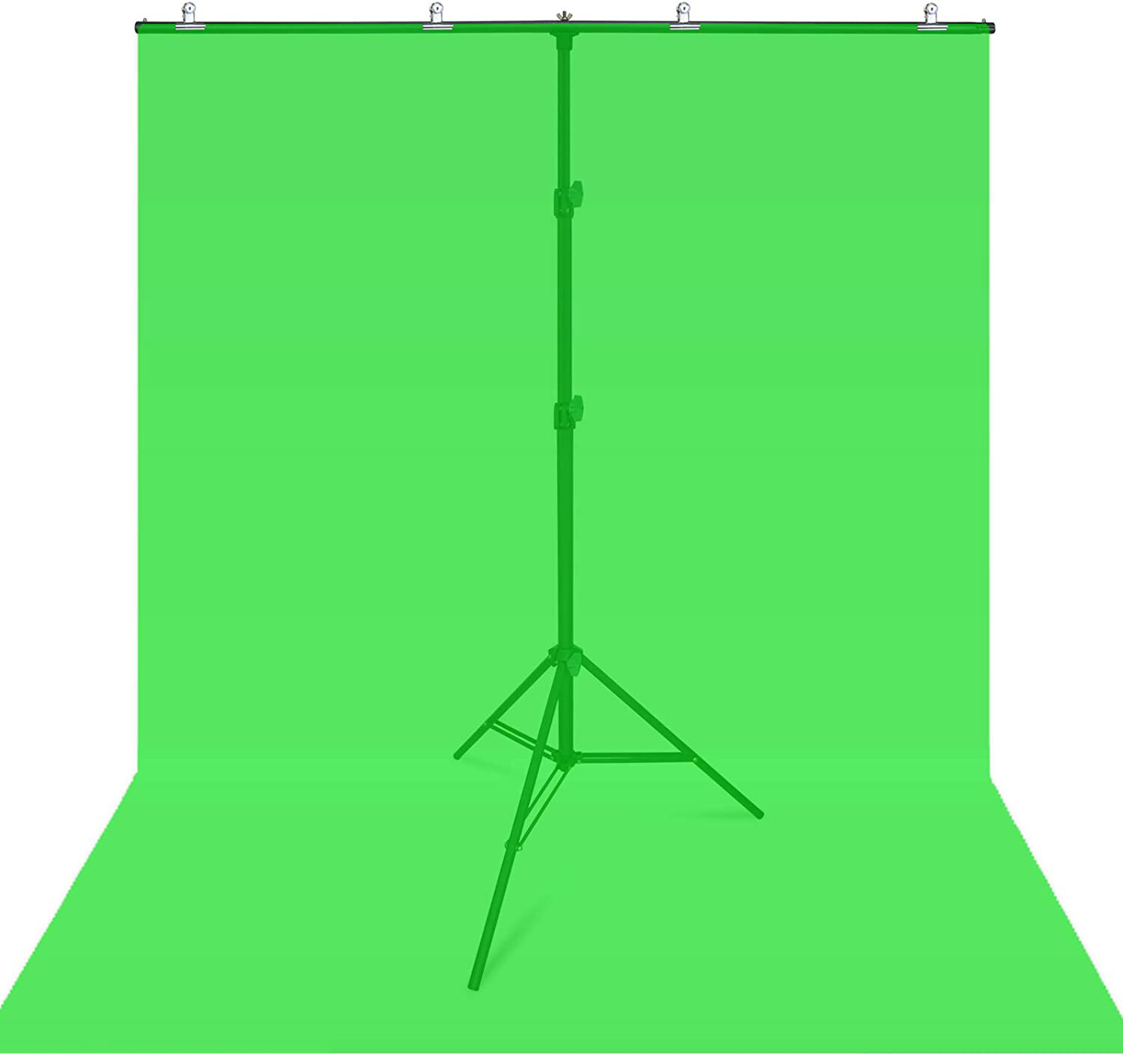 US 6.5×6.5feet/2x2m T-Shaped Photo Backdrop Background Stand with Four Clip Kit