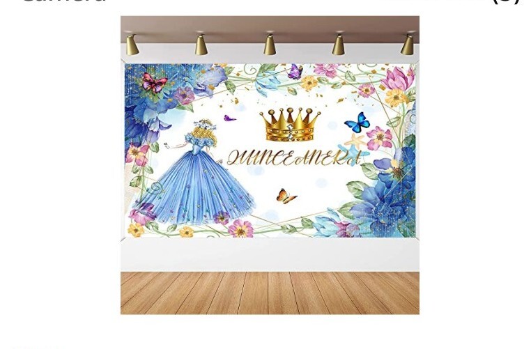 EMTOBT 7x5FT Quinceanera Birthday,Sweet Baby Girl Backdrop Girl Princess