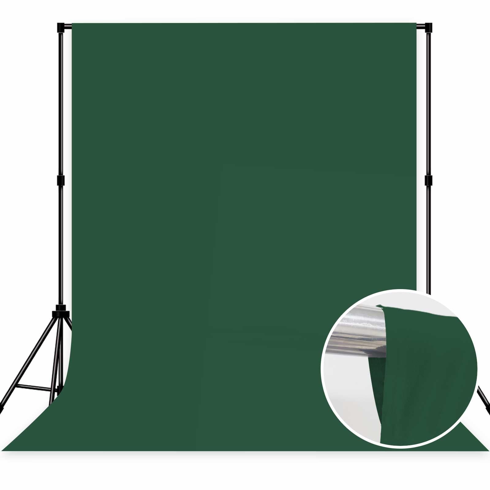 Deep Green Photo Backdrop Seamless Fabric Photography Background 8×10 FT