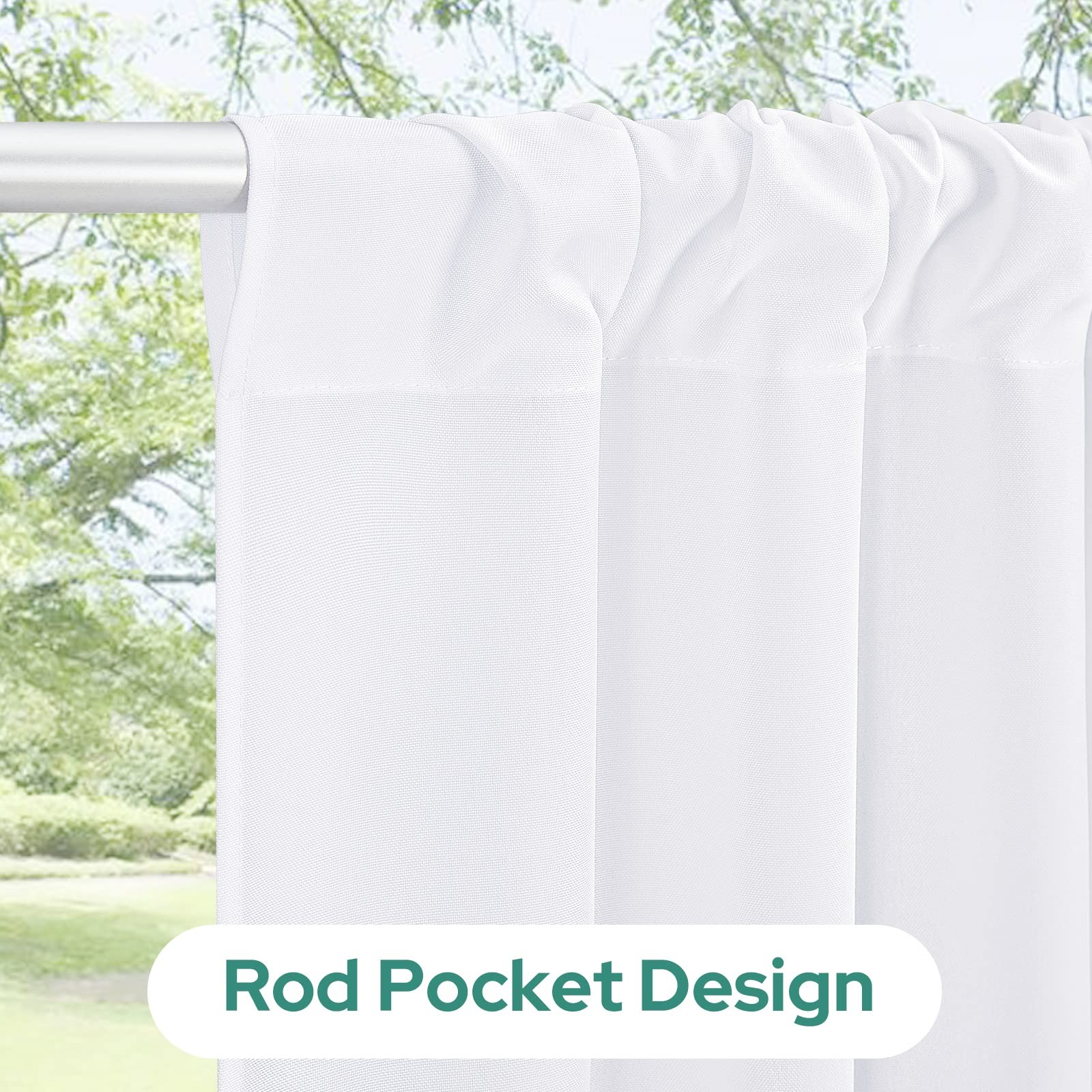 White Backdrop Curtains Party Polyester Photography Wedding Drapes 5x10ft 2 PCS