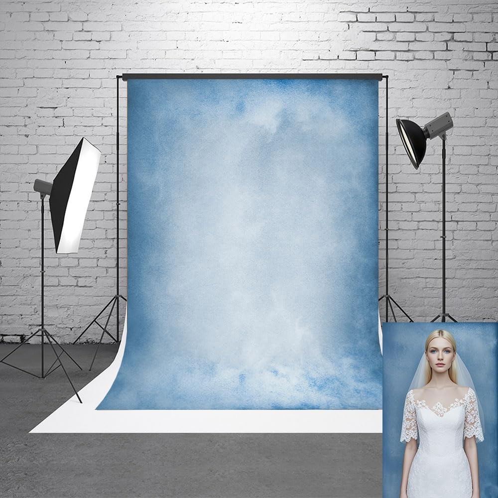 Blue Abstract Photography Backdrop 5x7ft Bright Mottled Background Studio