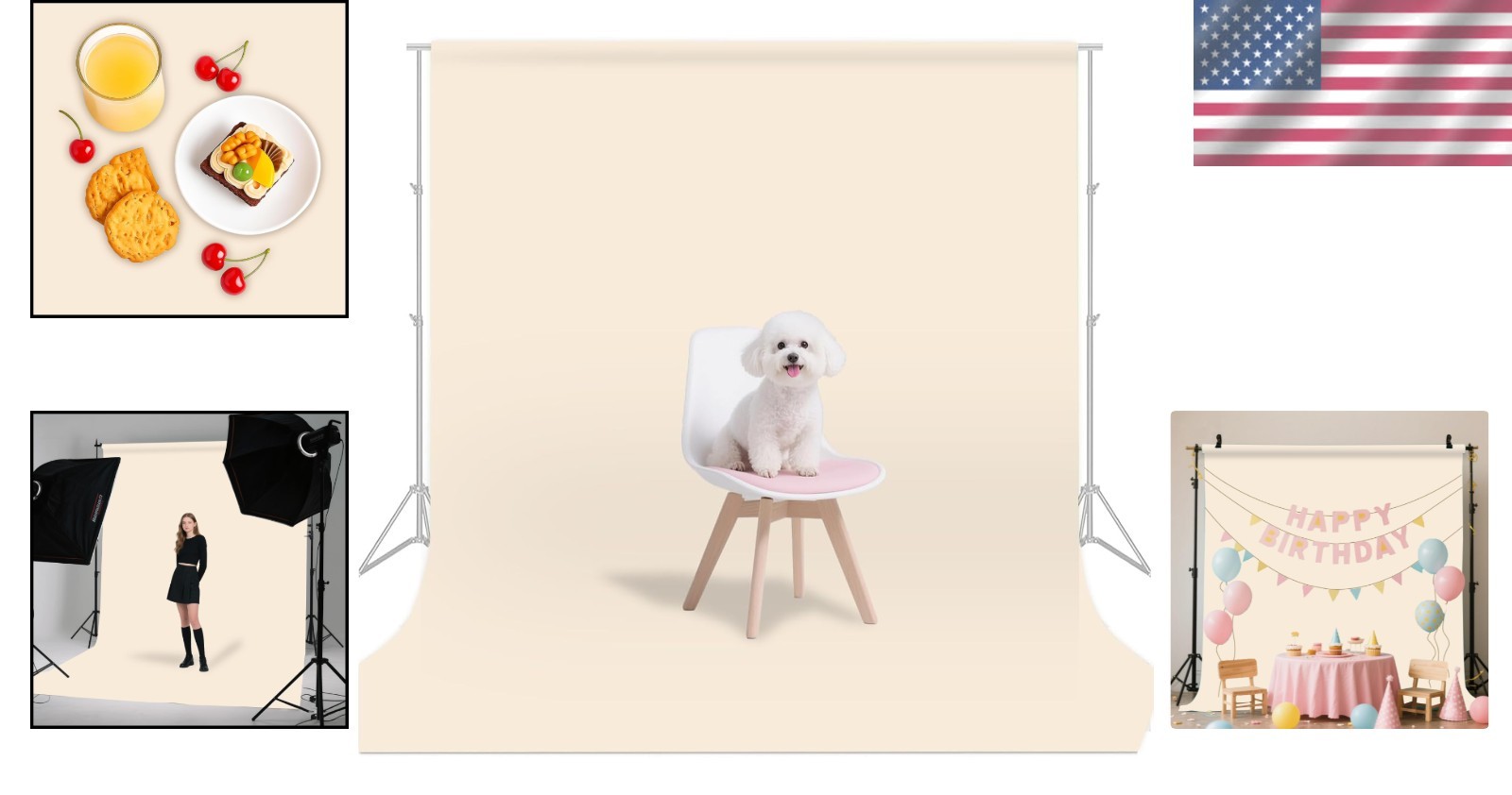 Luxurious Beige Photography Background – Perfect for Portraits & Weddings 5x7FT