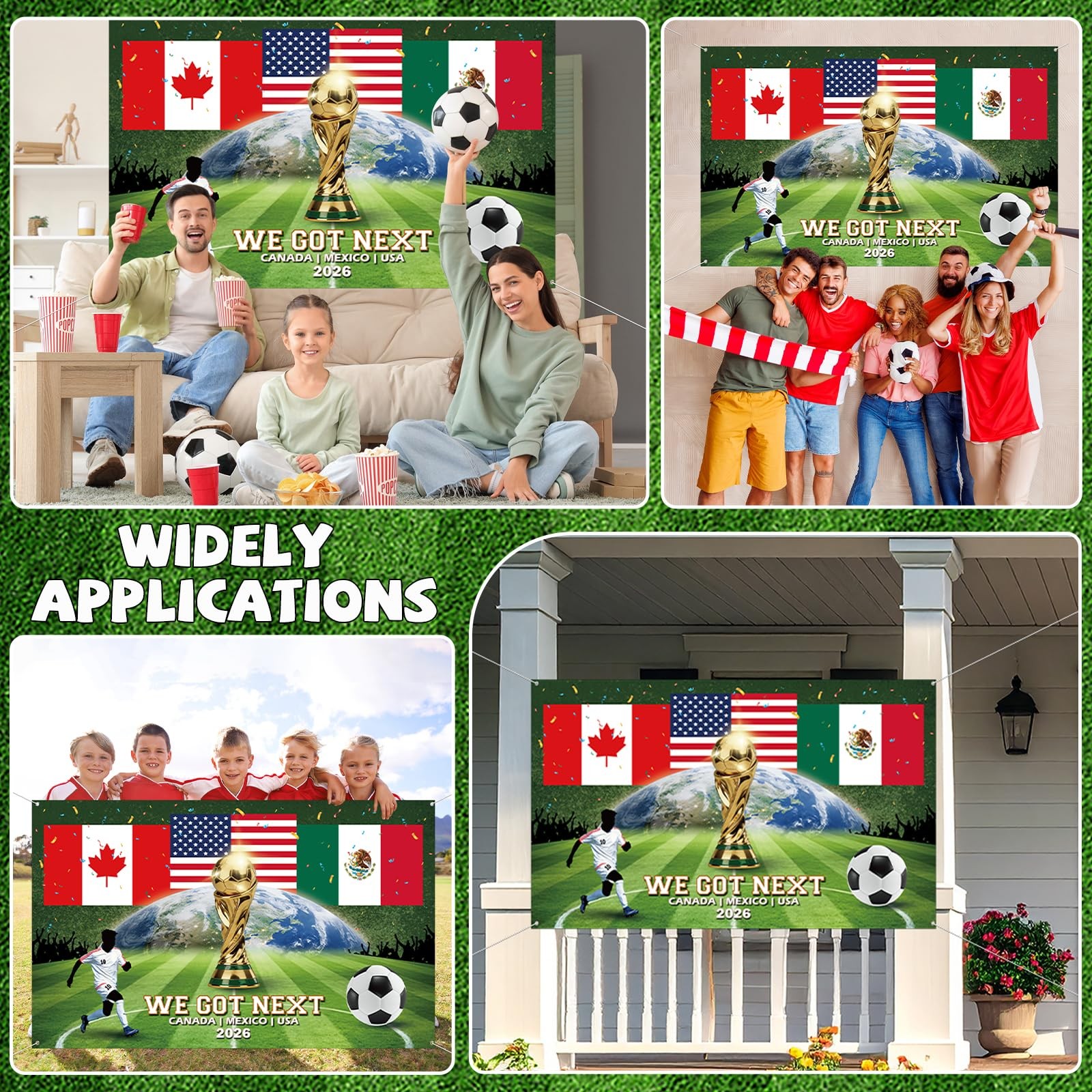 Soccer Party Decorations Backdrop Banner 2026 World Soccer Sport Themed Cup B…