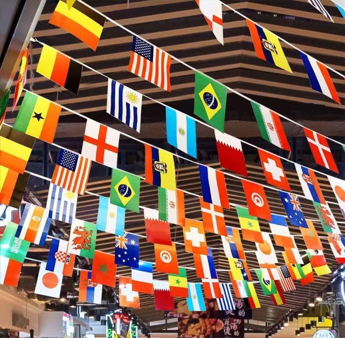 226 Countries International World String Flags Banner Set – 235ft Small Mini …