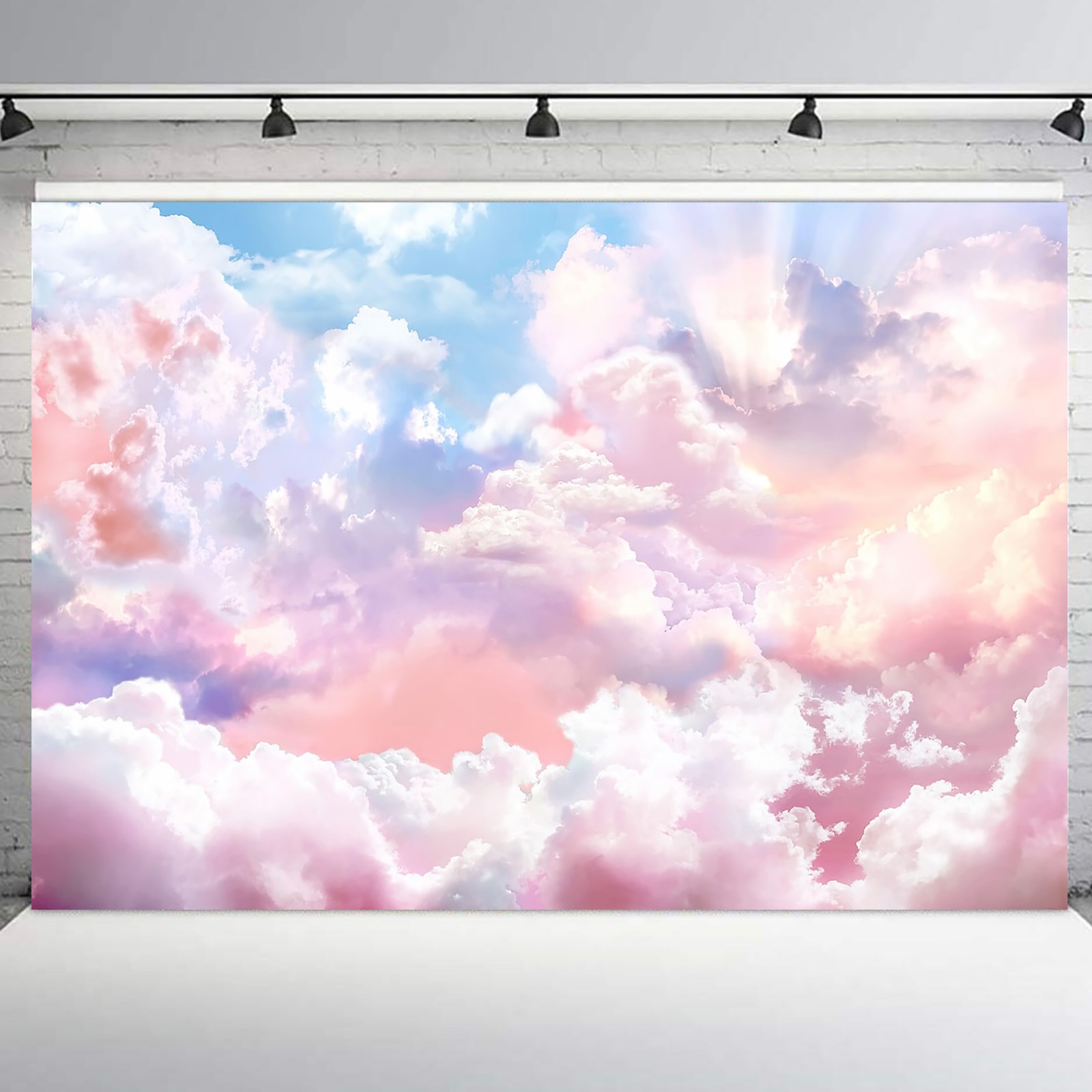 10x8ft Blue Sky Abstract Clouds Colorful Cloud Vinyl Backdrop Photo Background