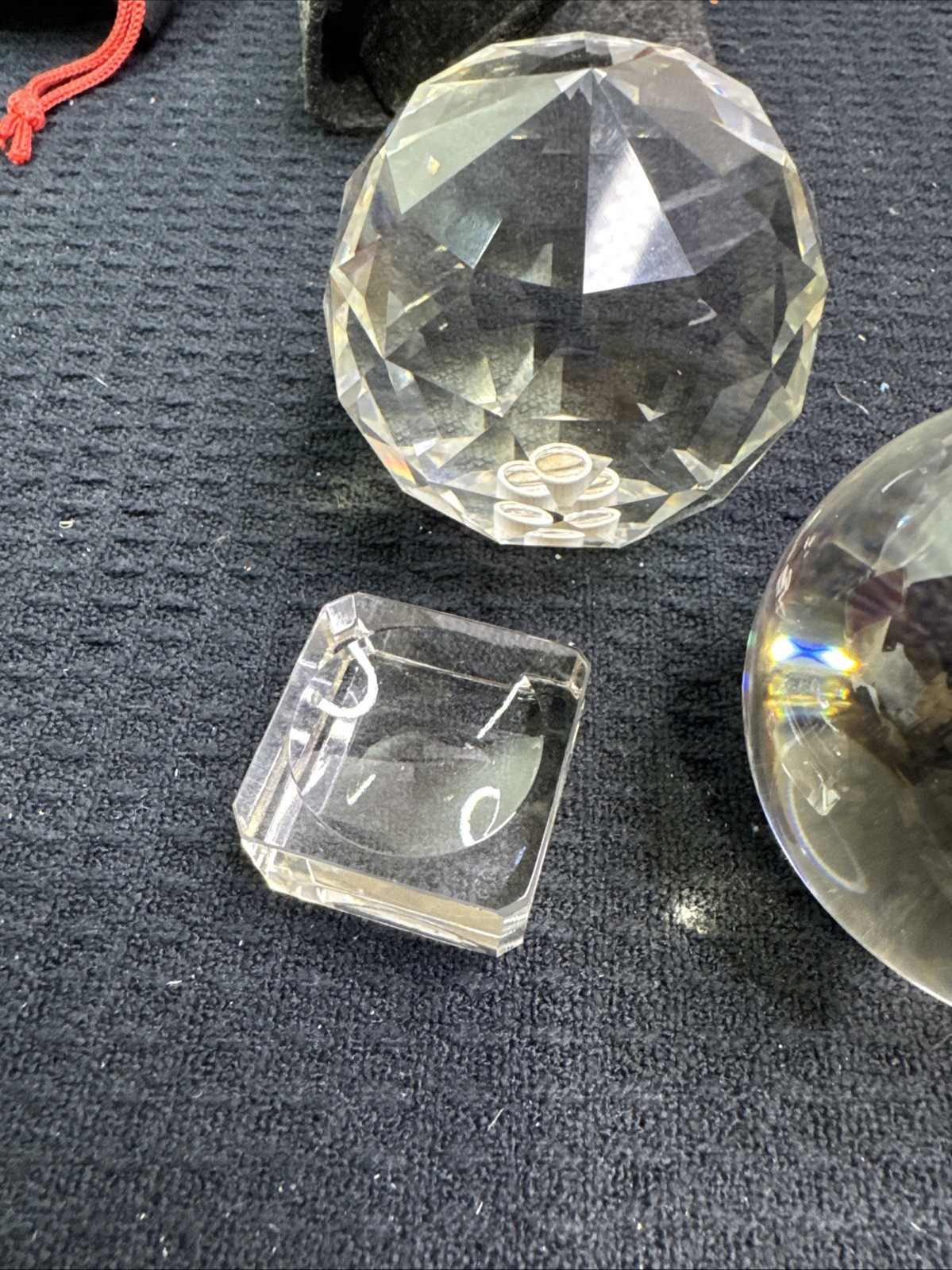 Set OfFour Different Types Of Prisms For Picture Light 2 Spheres, Square, Triang